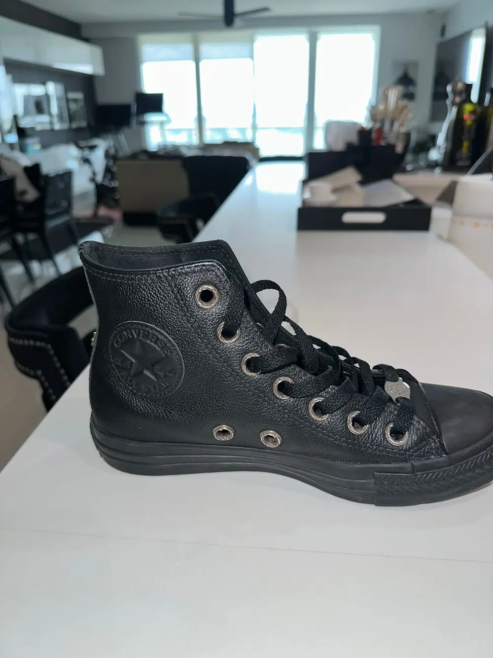 CH Chromehearts × Converse Cross and Triple Cross Leather High-Top Sneakers