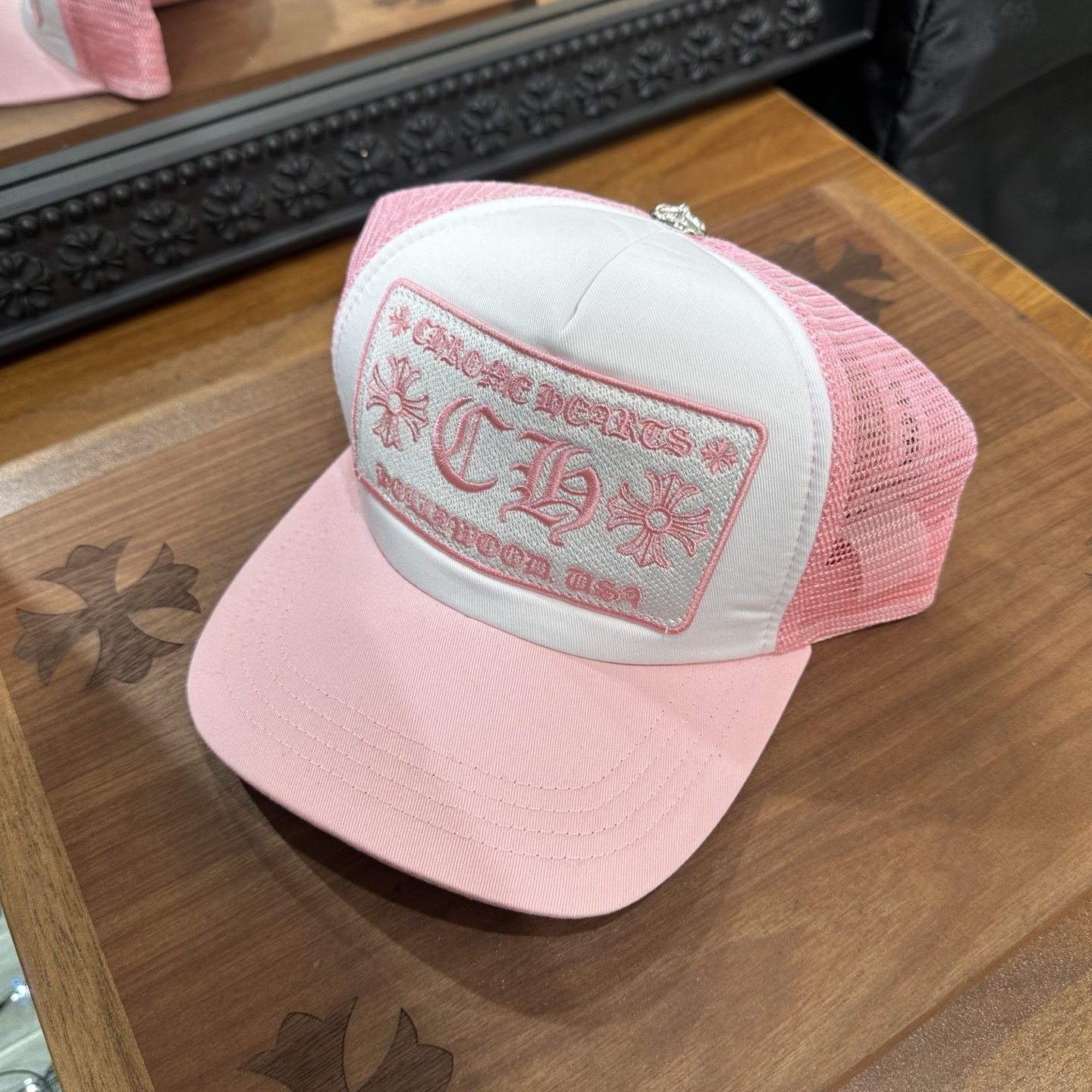 CH Girl's Pink Letter-Printed Baseball Cap