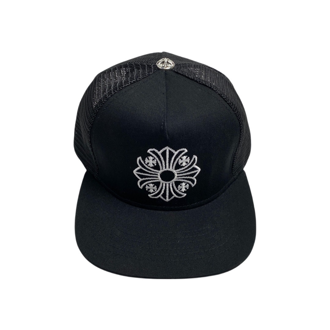 CH black cross-stitch baseball cap