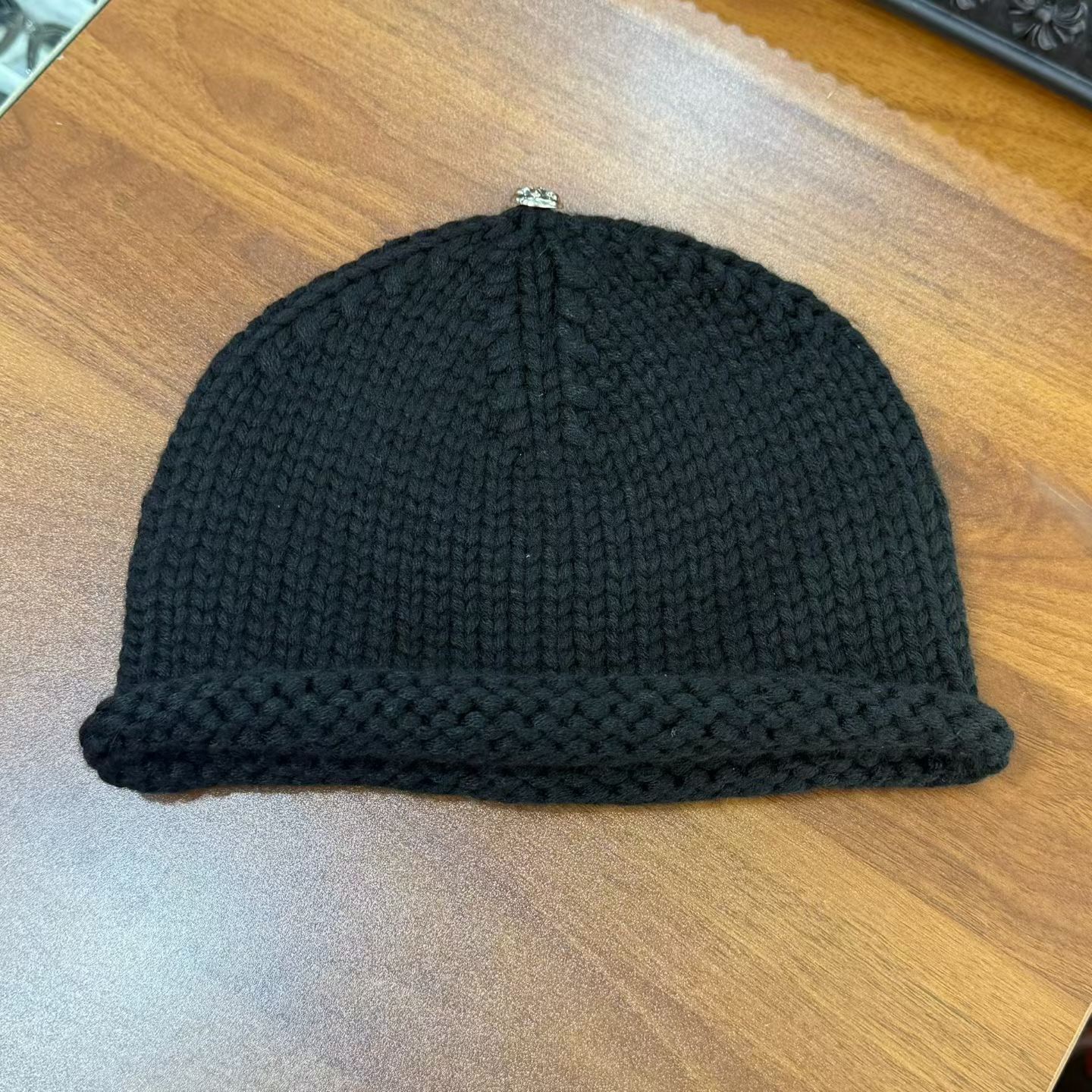 CH Children's Pure Silver Cashmere Sheepskin Knitted Cold Hat