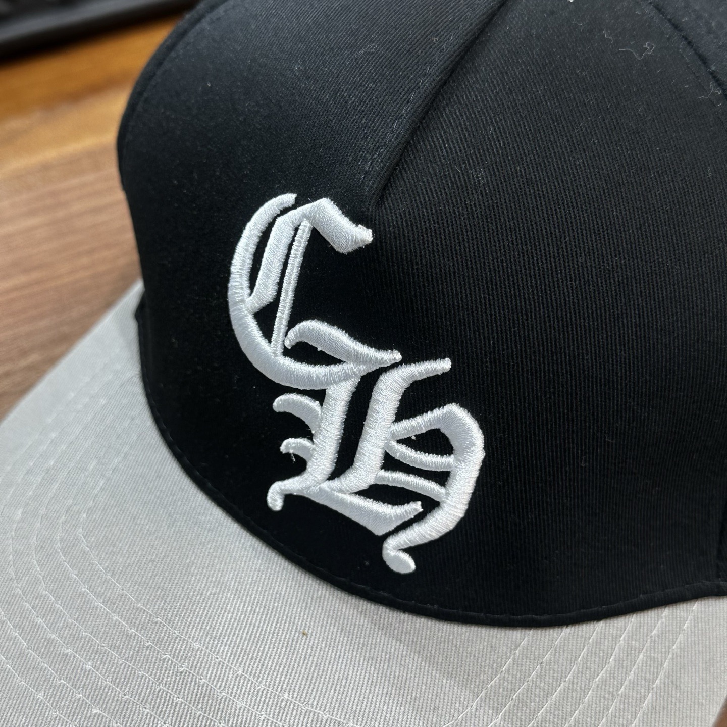CH Black and White Double-Colored Patched Baseball Cap