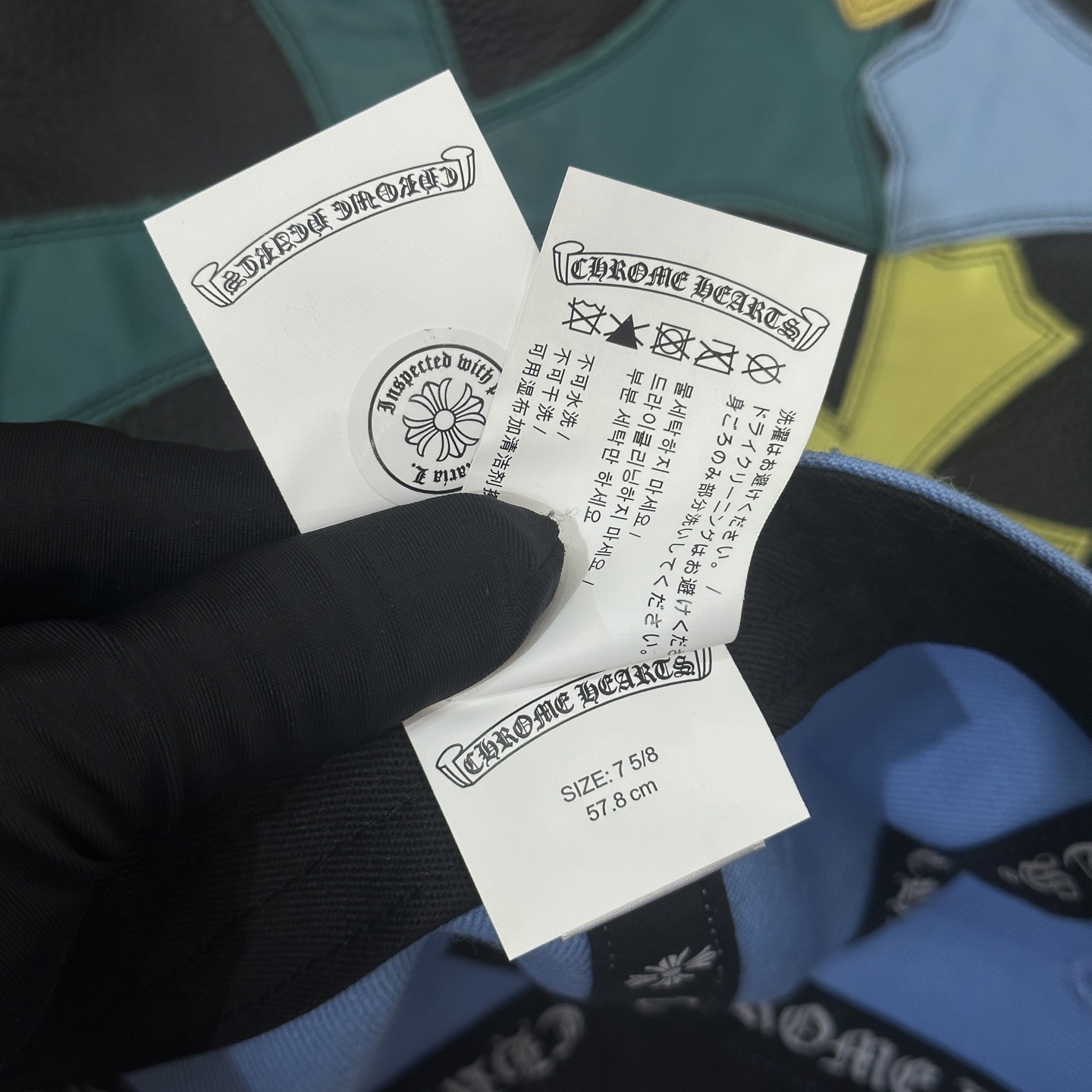 CH Blue and White Embroidered Heart Baseball Cap