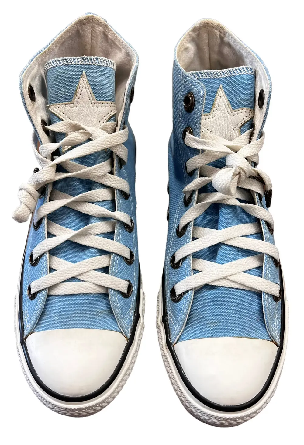 CH chromehearts × Converse sword zipper white star patchwork blue canvas sneakers