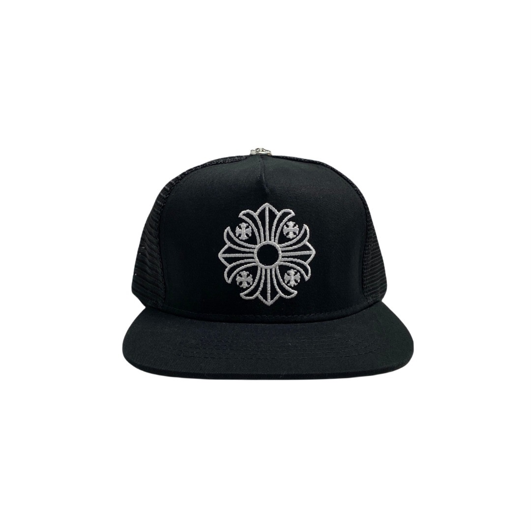 CH black cross-stitch baseball cap