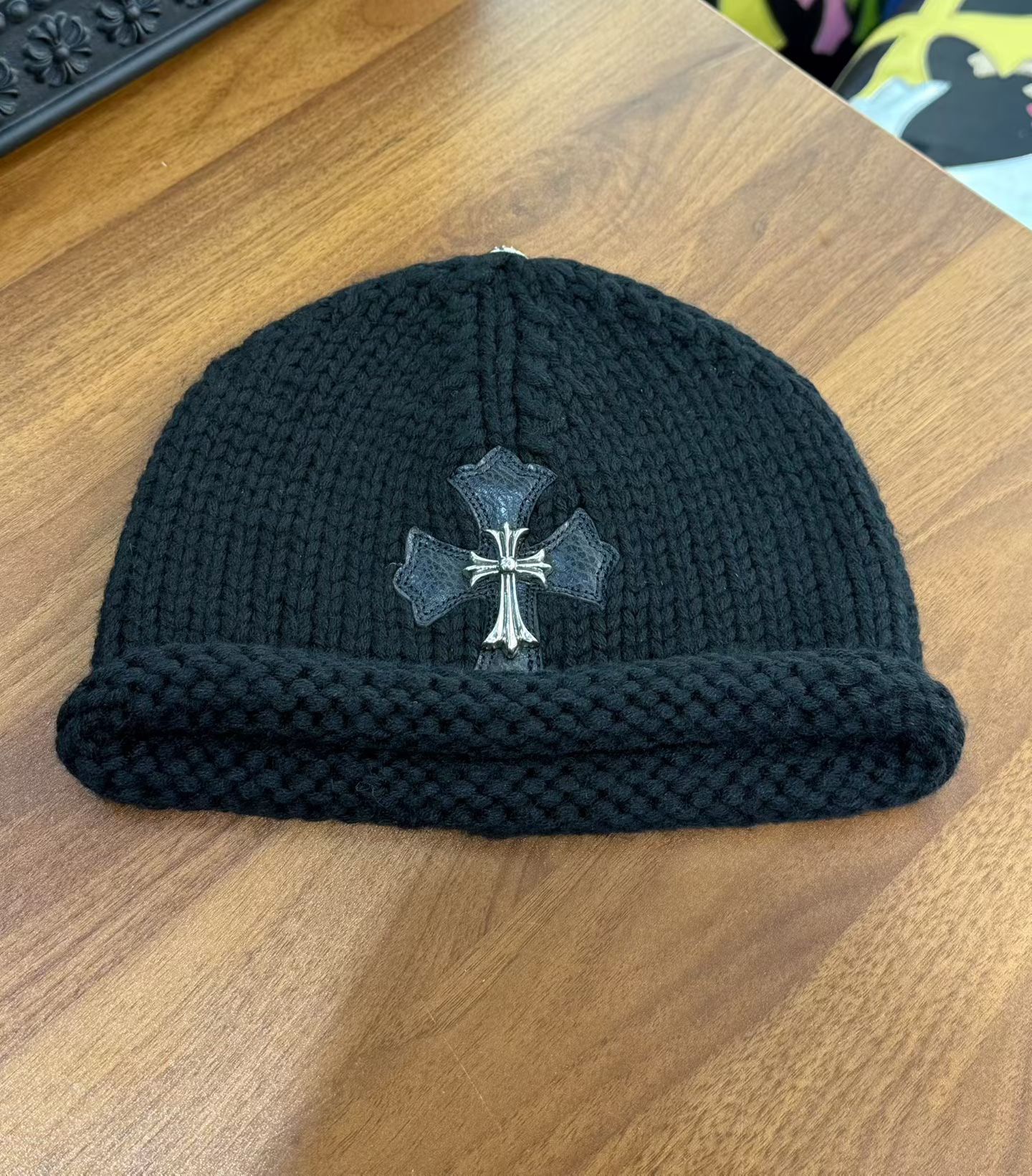 CH Cross-Frame 925 Silver Jewelry-Style Leather Hat