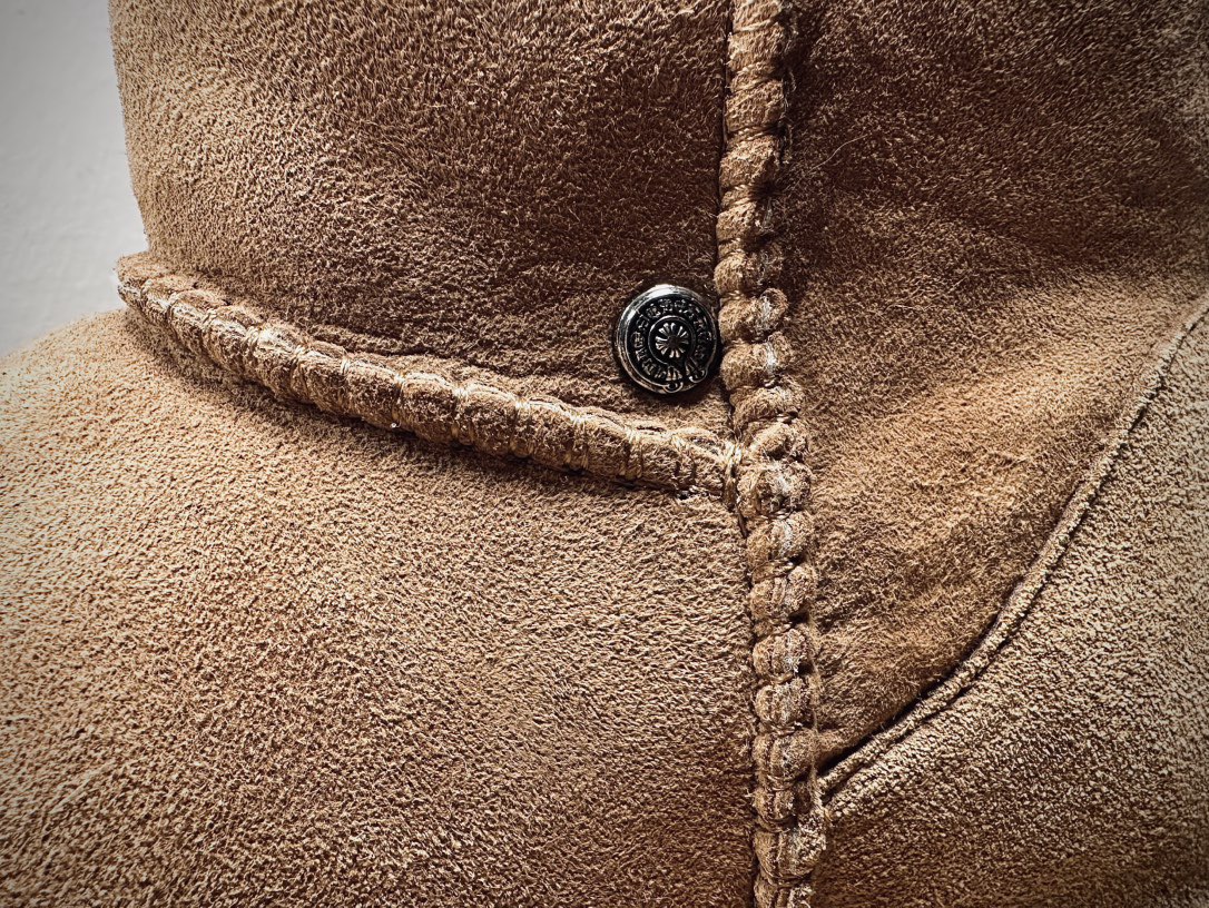 CH × UGG Classic Shot II Classic Mid-Calf Leather and Fur Brown Anti-Fur Leather Snow Boots