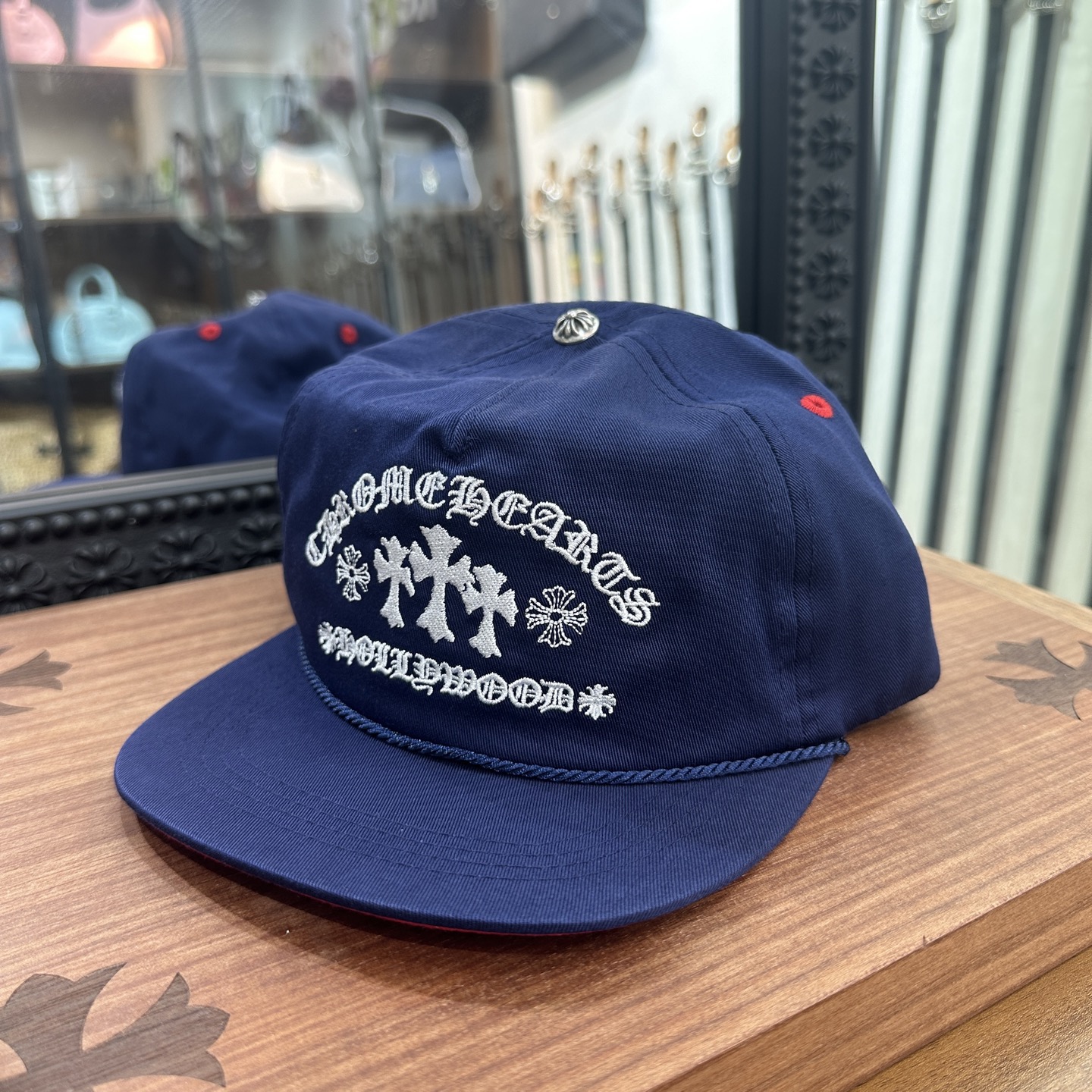 Ch new cross-stitch adjustable baseball cap.