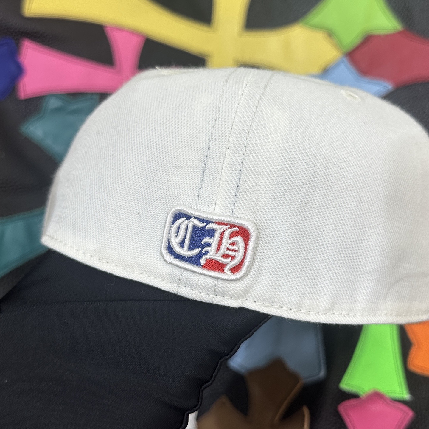 CH Blue and White Embroidered Heart