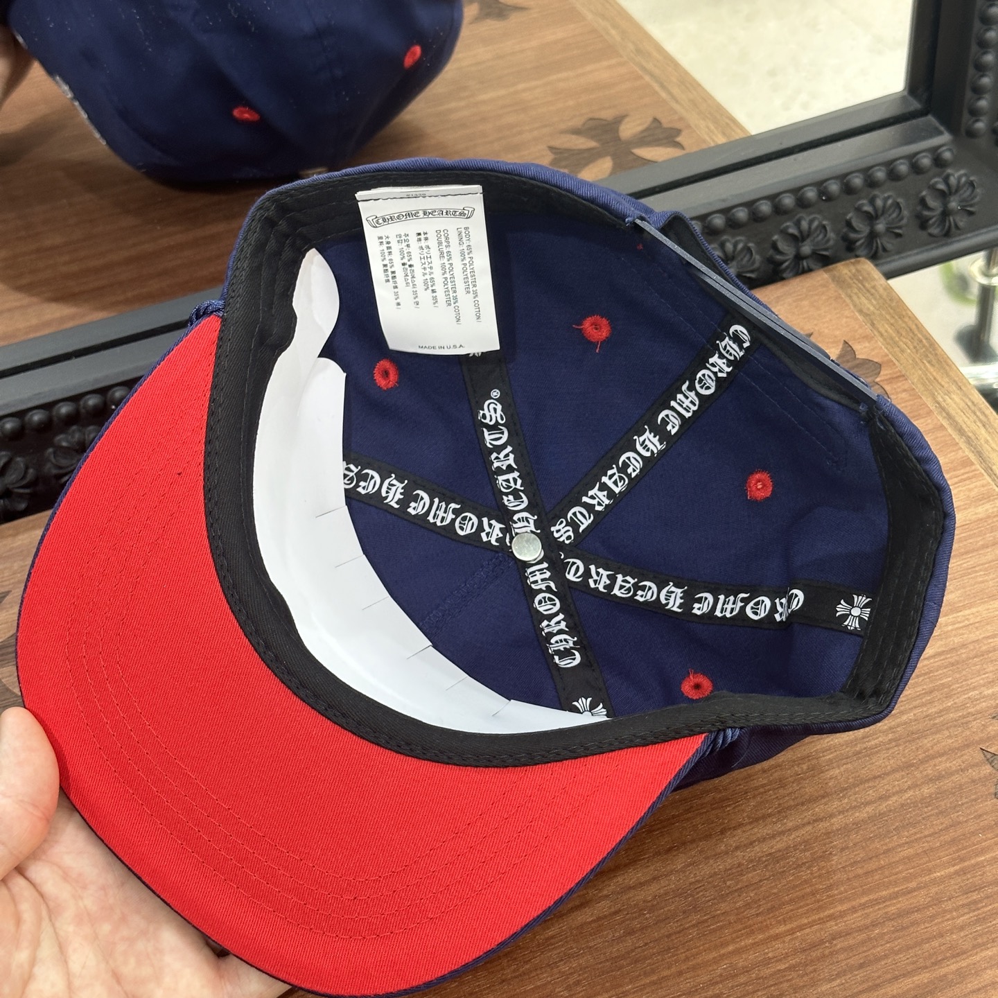 Ch new cross-stitch adjustable baseball cap.