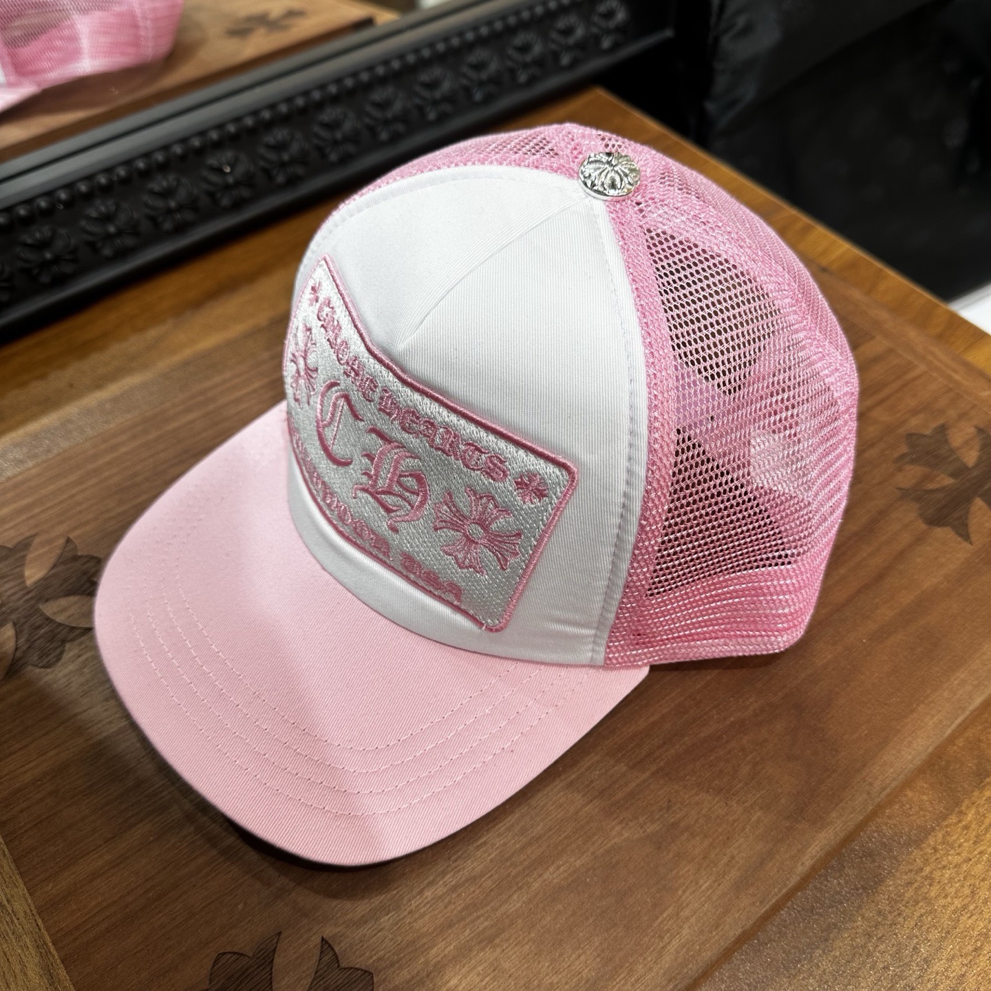 CH Girl's Pink Letter-Printed Baseball Cap