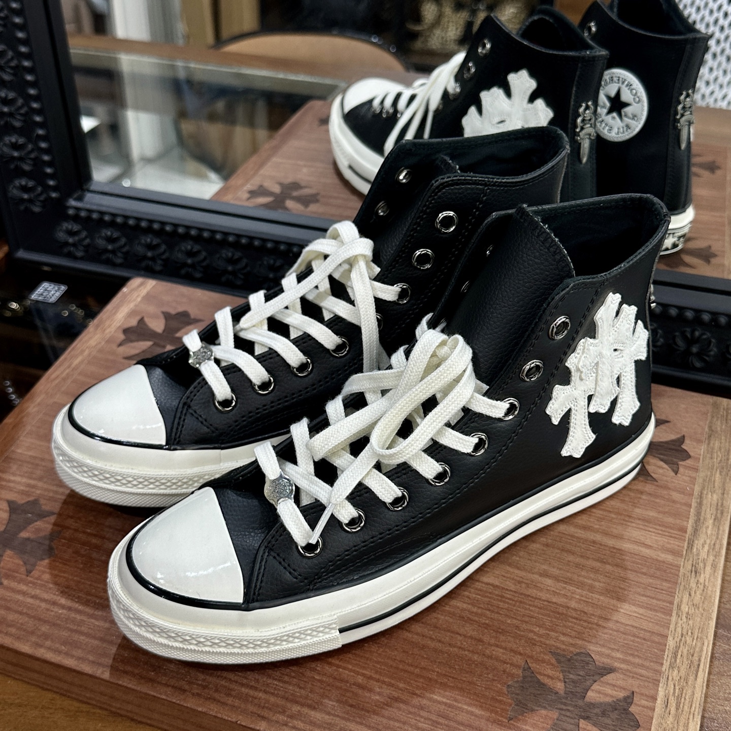 CH ChromeHearts x Converse White Horsehair Pudding Size: 35-45