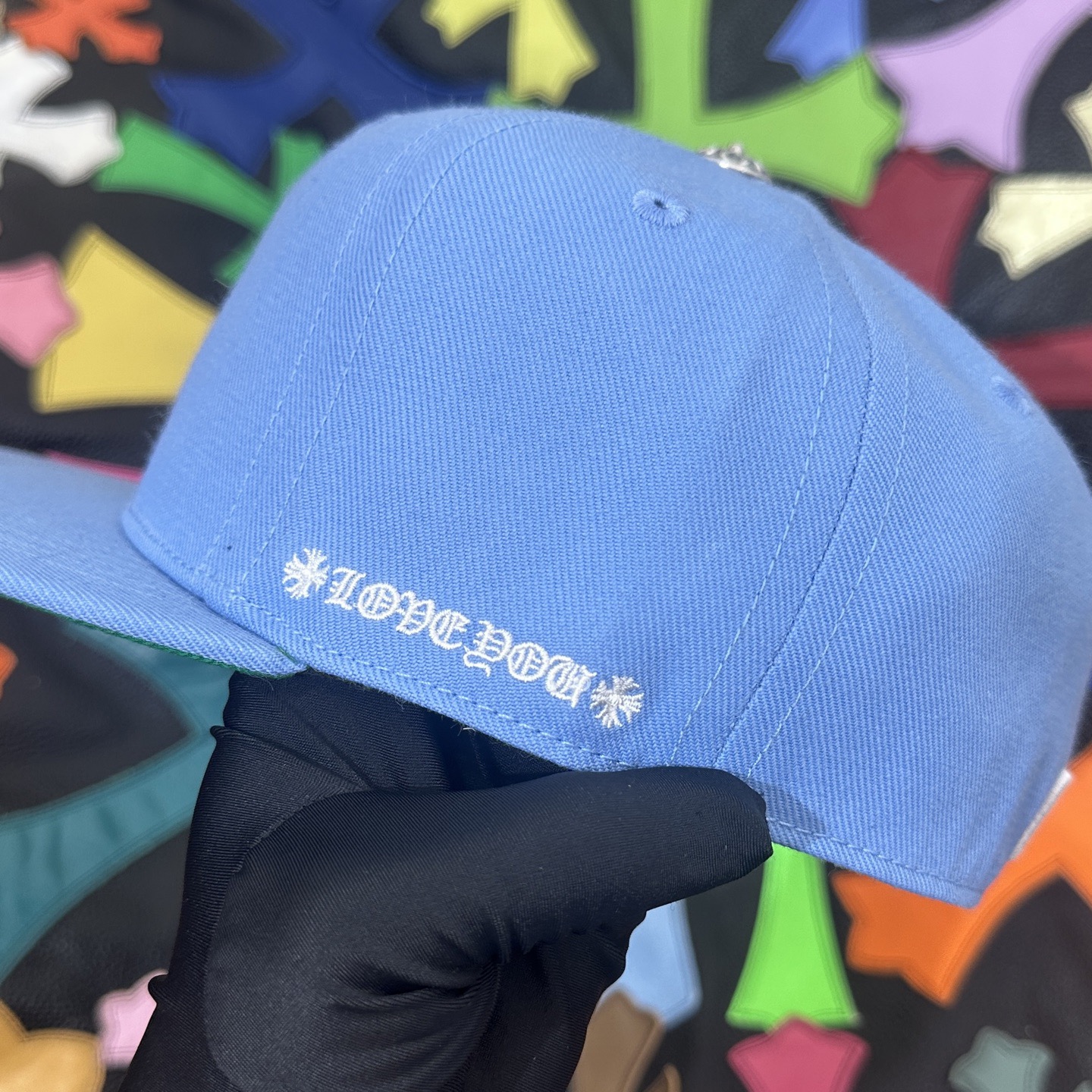 CH Blue and White Embroidered Heart Baseball Cap