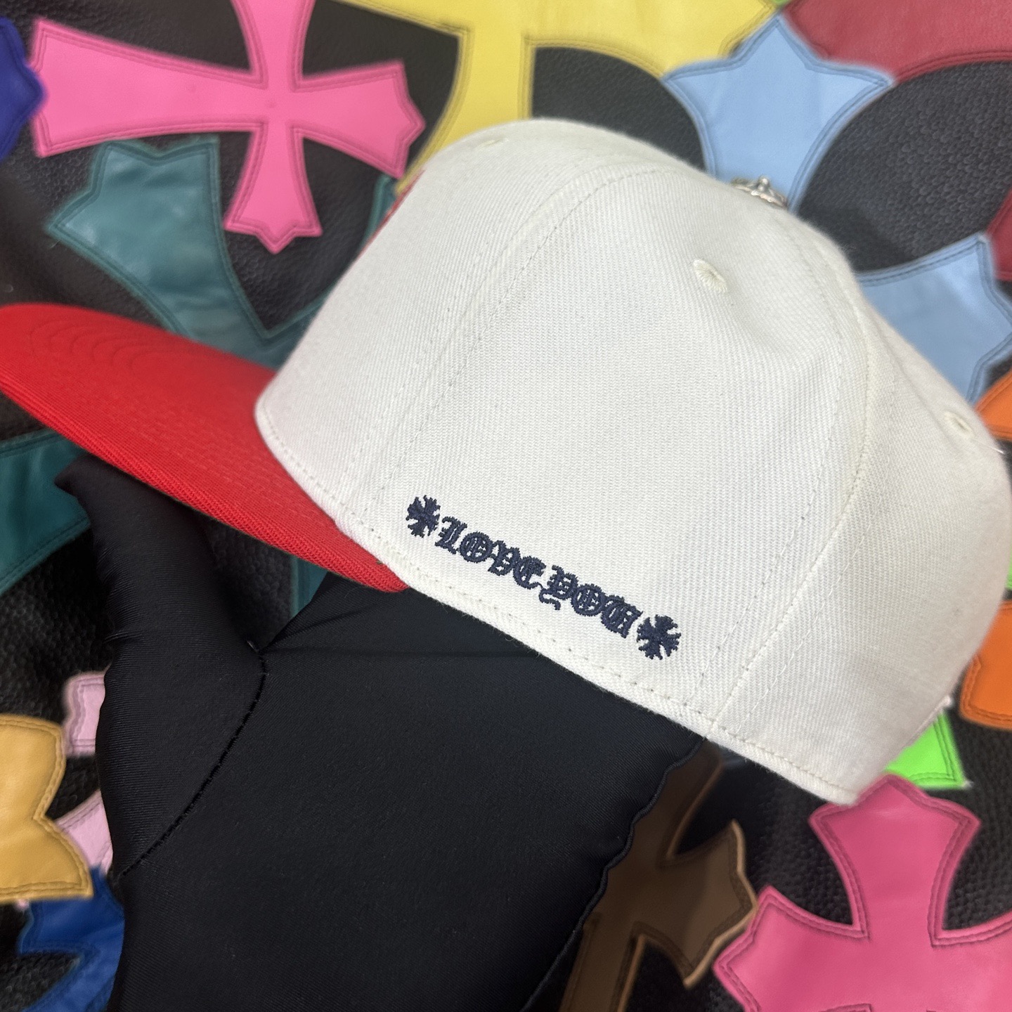 CH Blue and White Embroidered Heart