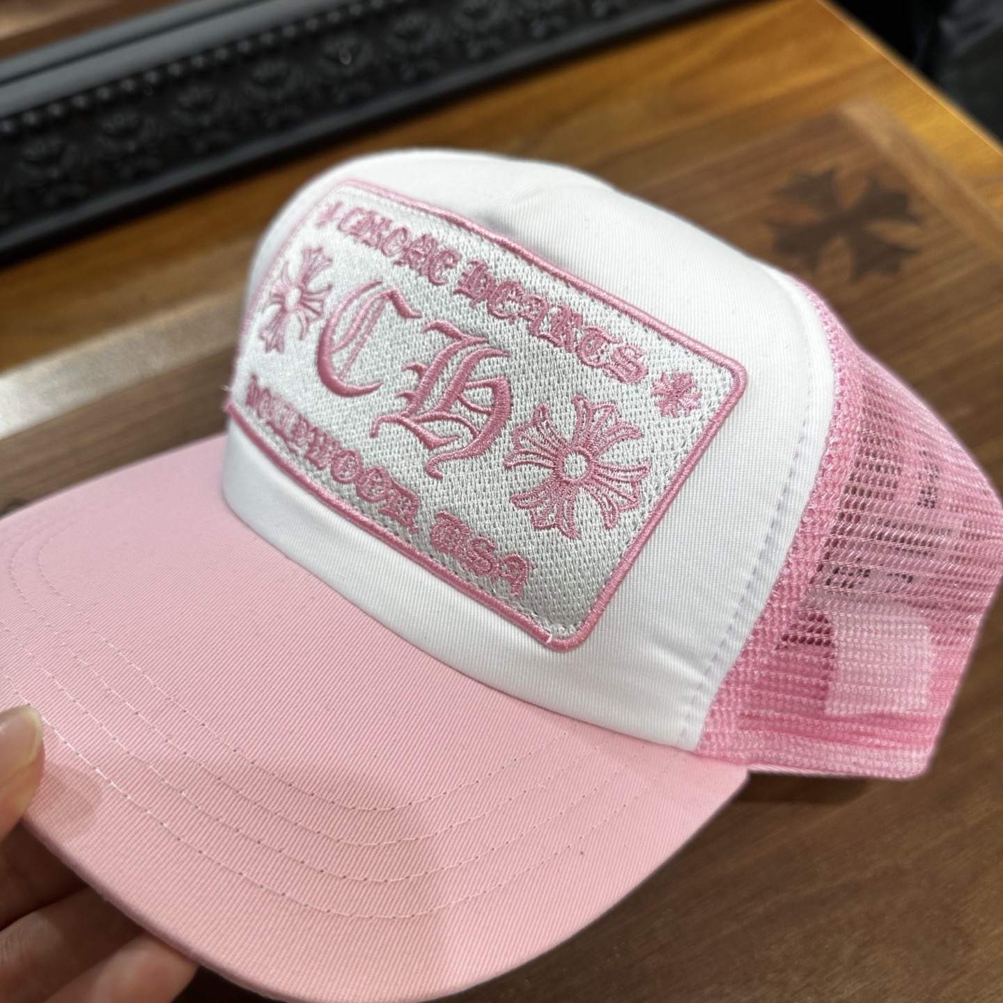CH Girl's Pink Letter-Printed Baseball Cap