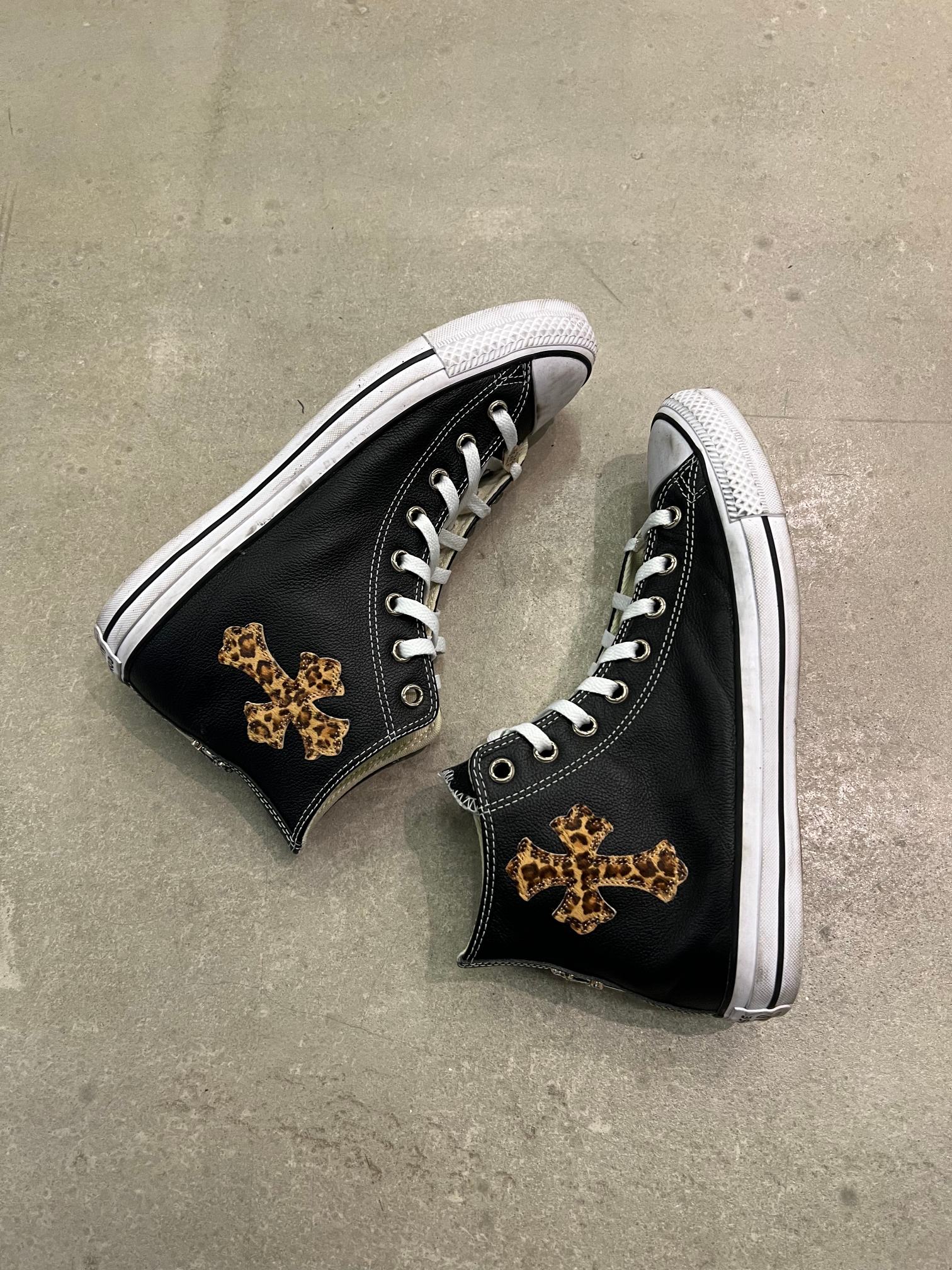 CH Chromehearts × Converse  Sword & Dagger Leather High-Top Converse