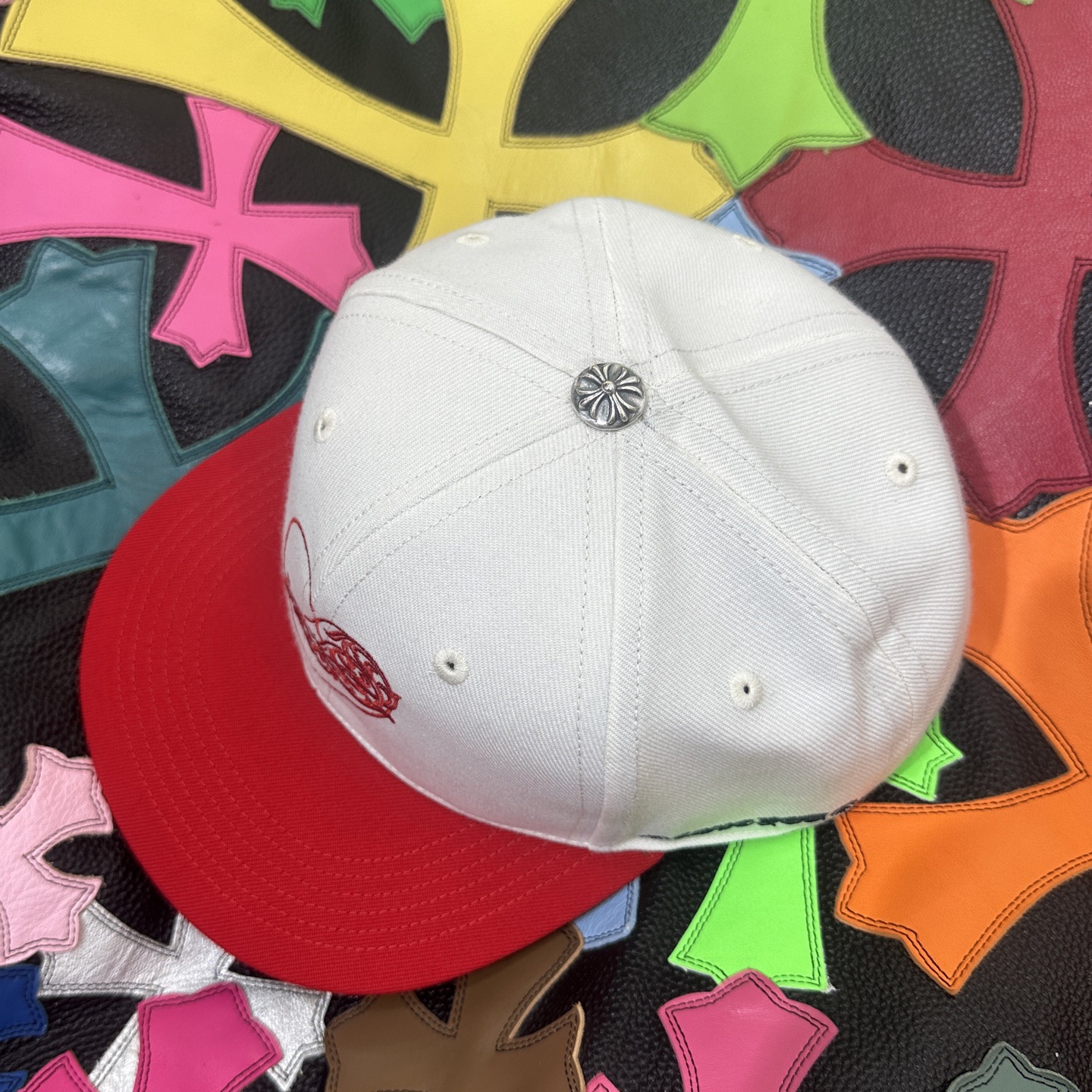 CH Blue and White Embroidered Heart