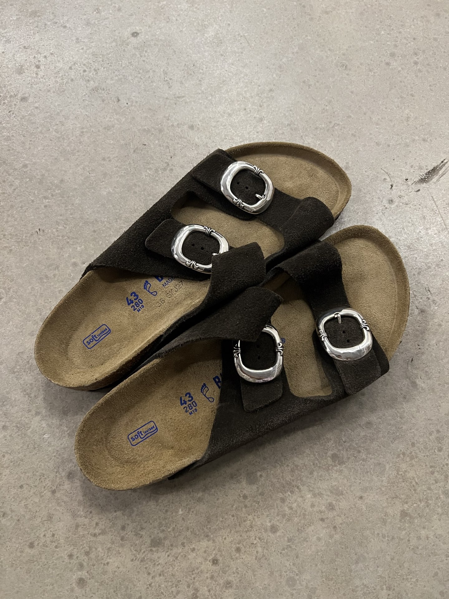 CH chromehearts × birkentock D-ring modified Birkenstock slippers