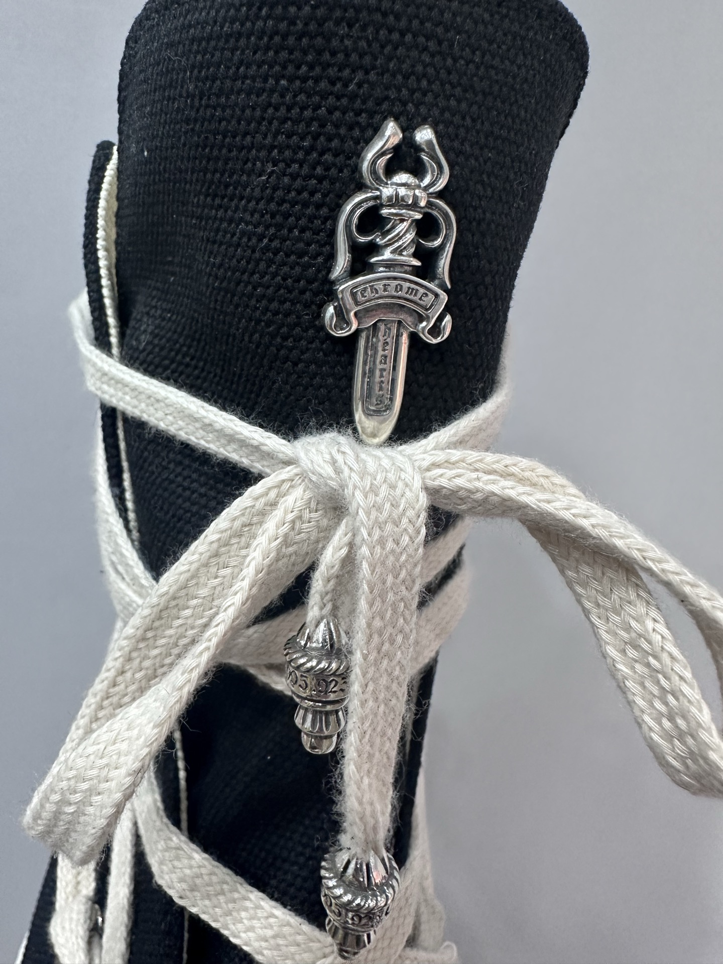 CH Chrome Hearts x Ro Dark Shadow Canvas Mid-Calf Converse (with a five-pointed star design). Sizes: 36-44