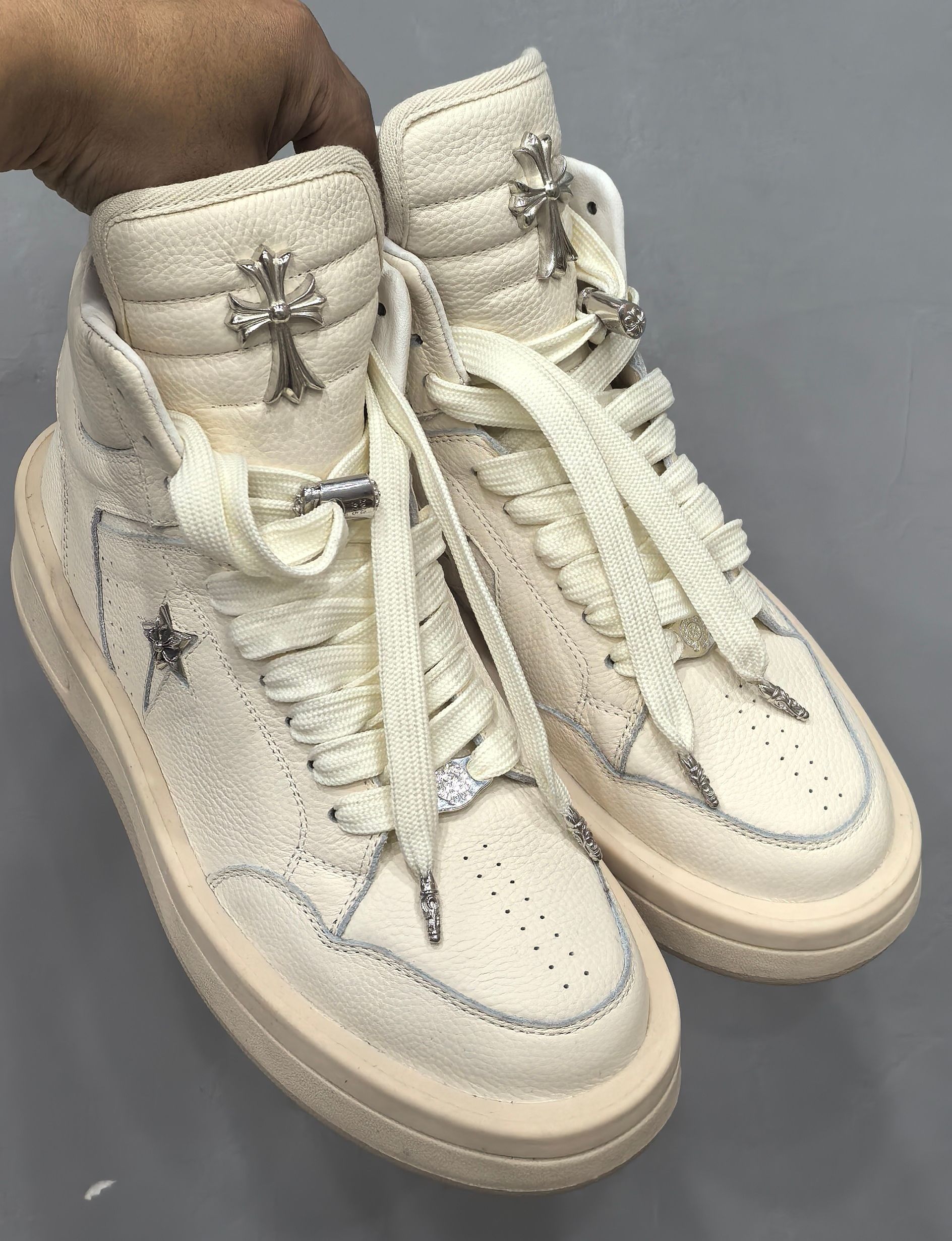 CH Chrome Hearts x Ro Dark Shadow x Converse 1of1 Exclusive Haute Couture Collection. Sizes: 36-47