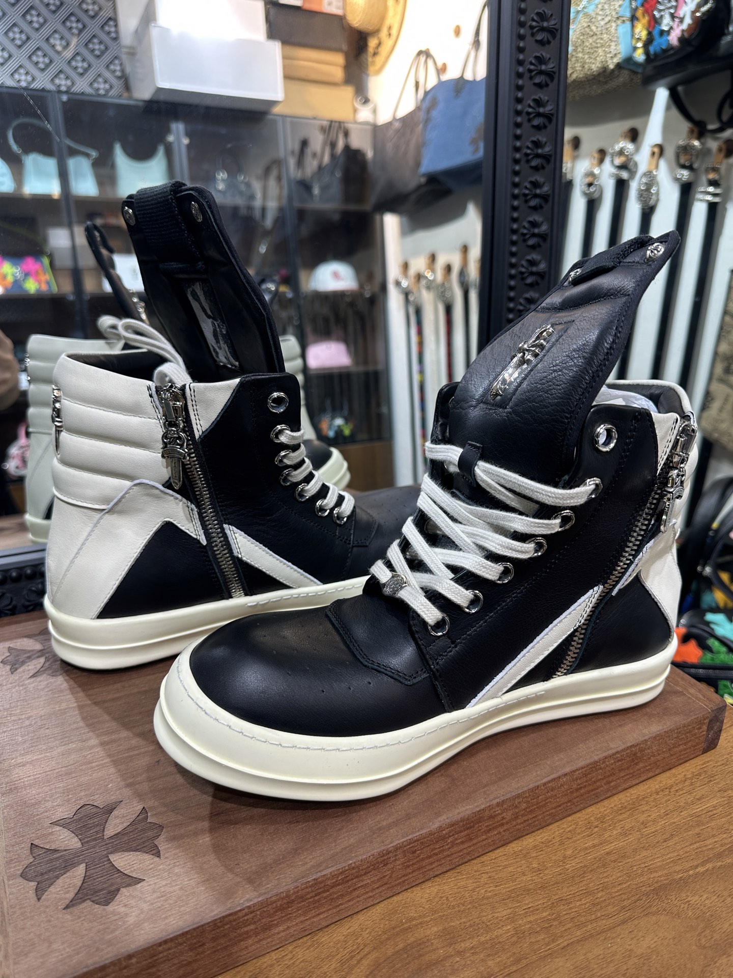 CH Chrome Hearts × Rick Owens LUXOR GEOBASKET