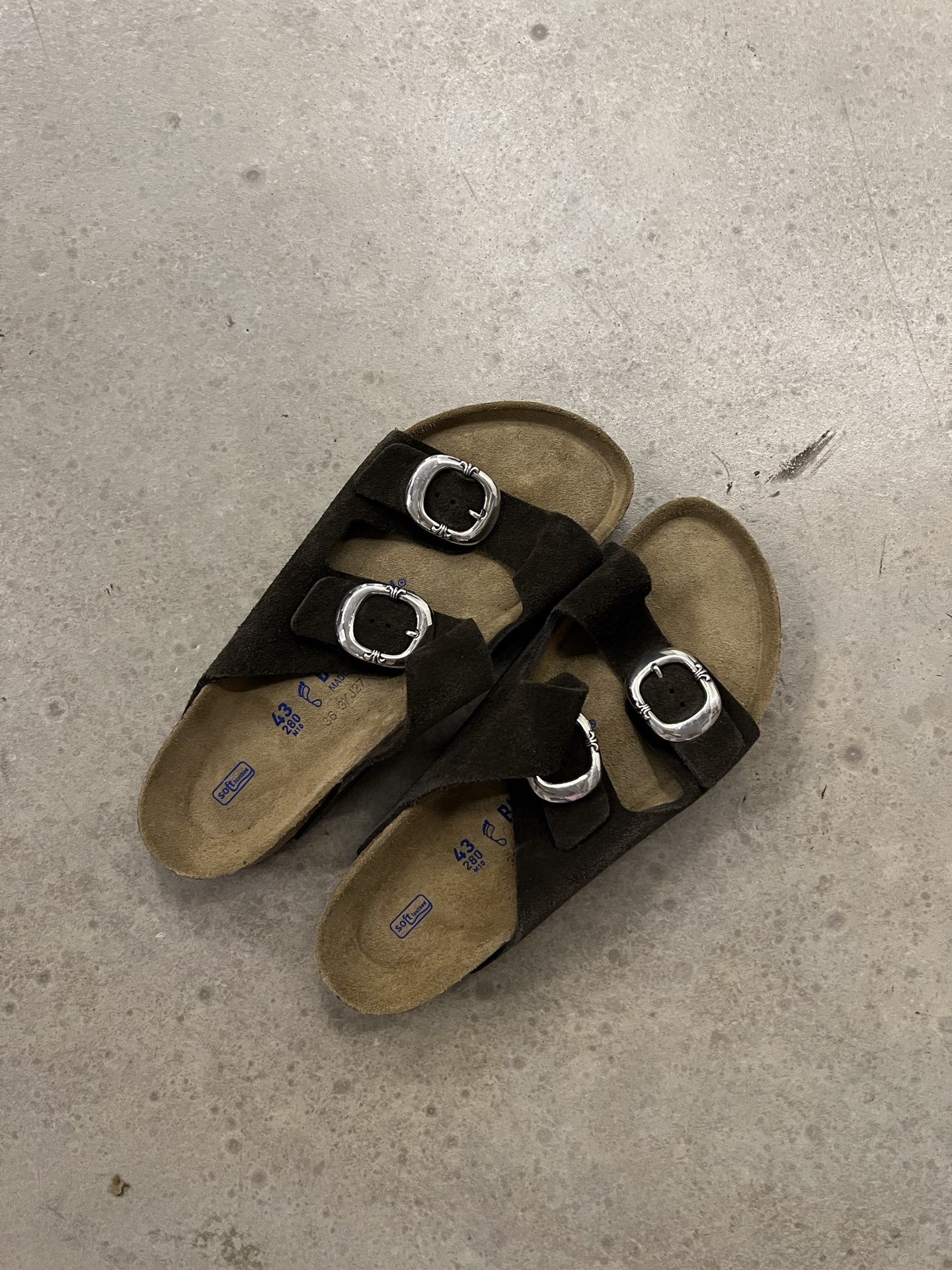 CH chromehearts × birkentock D-ring modified Birkenstock slippers