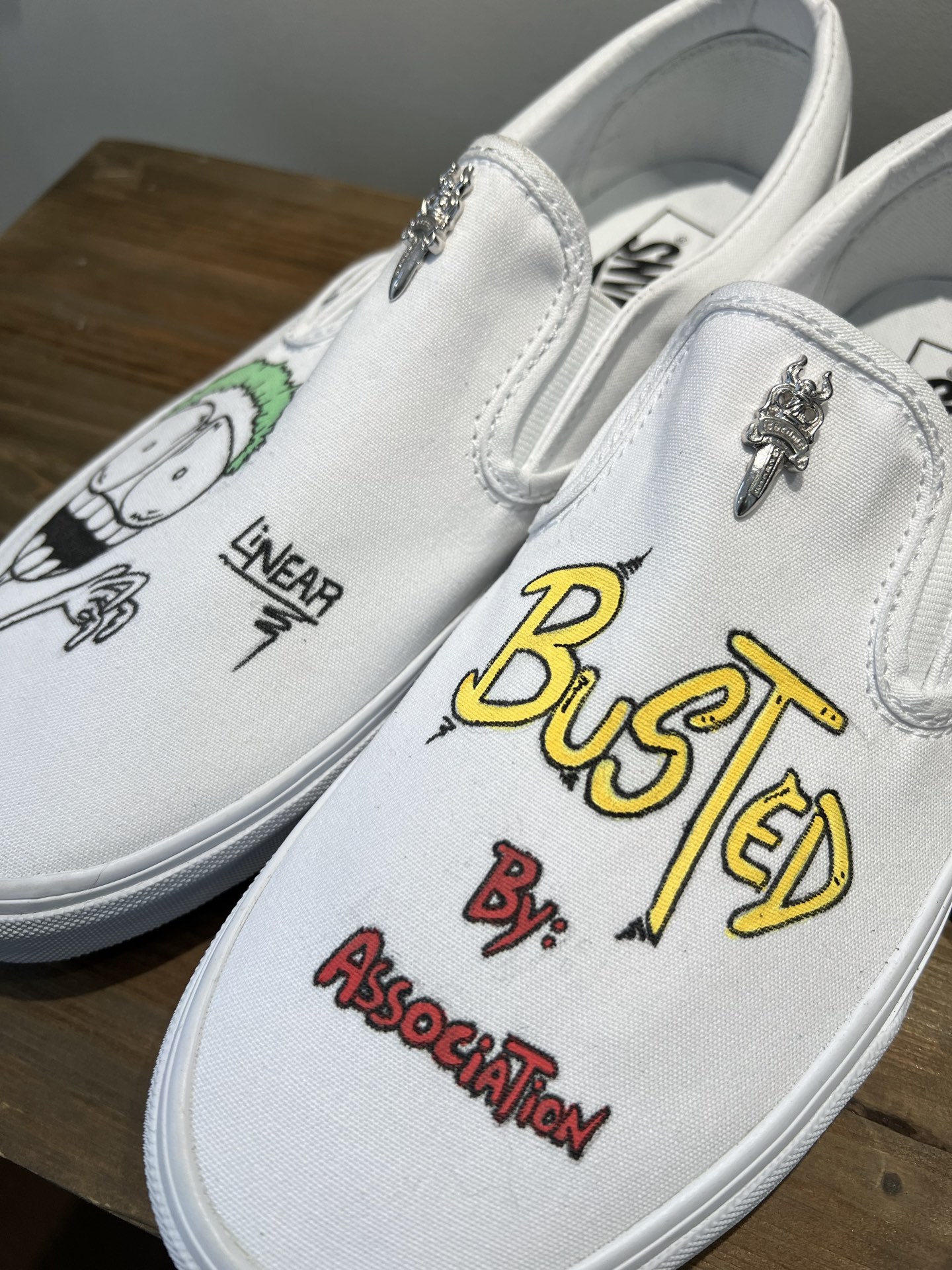 CH Chromehearts customer-ordered real photos! Matty Boy hand-painted graffiti print Vans sneakers.