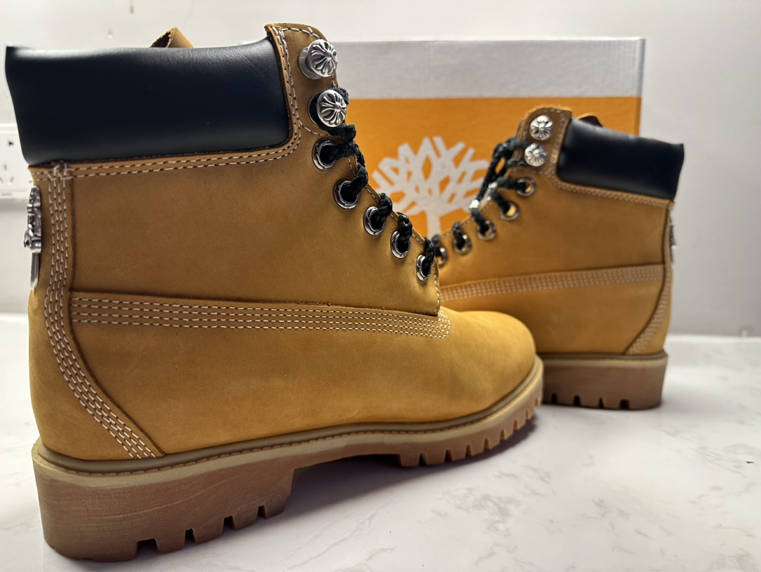CH Chrome Hearts × Timberland 10061 hiking boots. Sizes: 36-45 (half sizes available). Shipping within 5 days. Agents please contact privately.