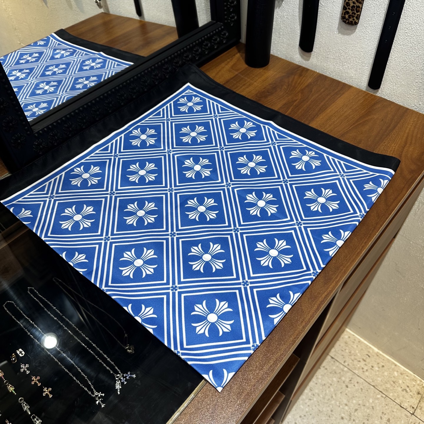 CH Blue and White Double-Sided Small Cross