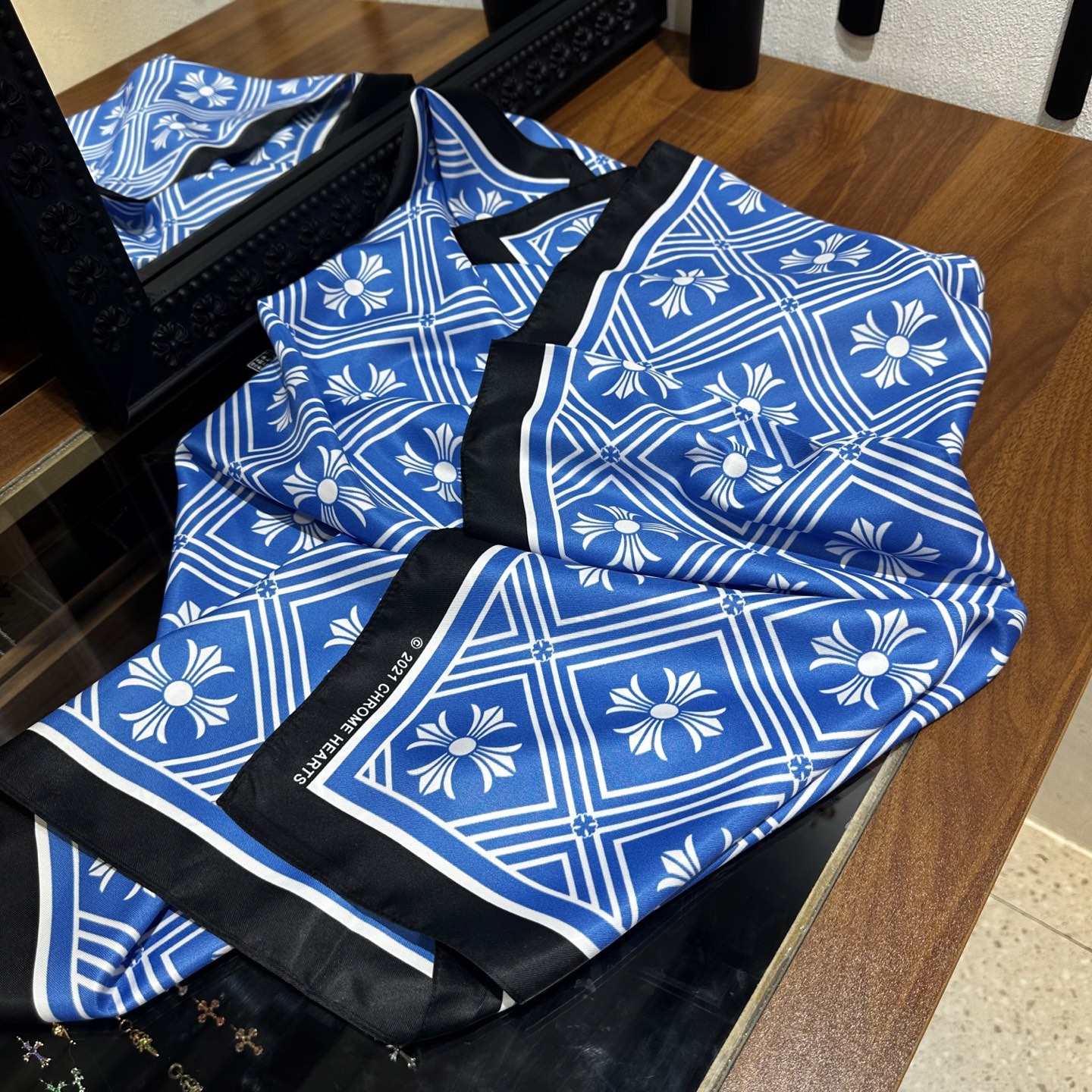 CH Blue and White Double-Sided Small Cross