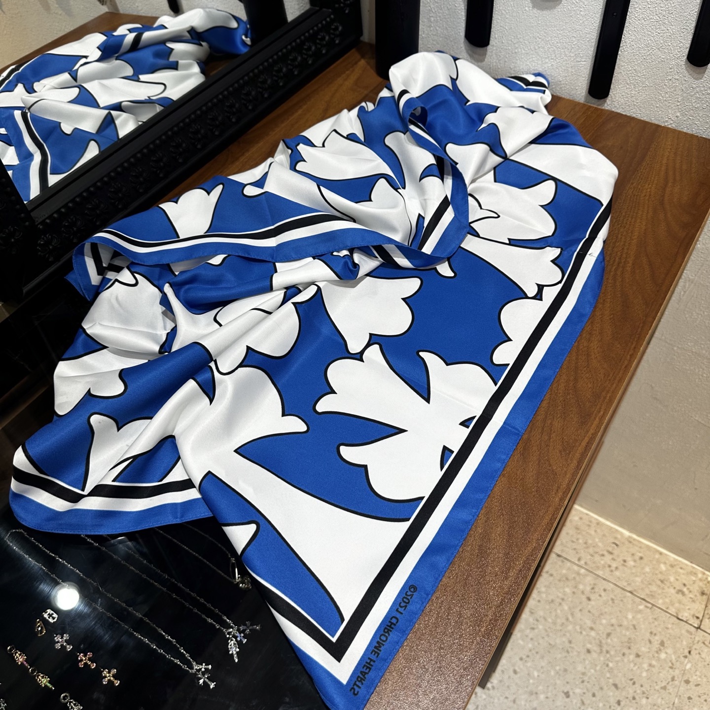 CH Blue and White Double-Sided Large Cross