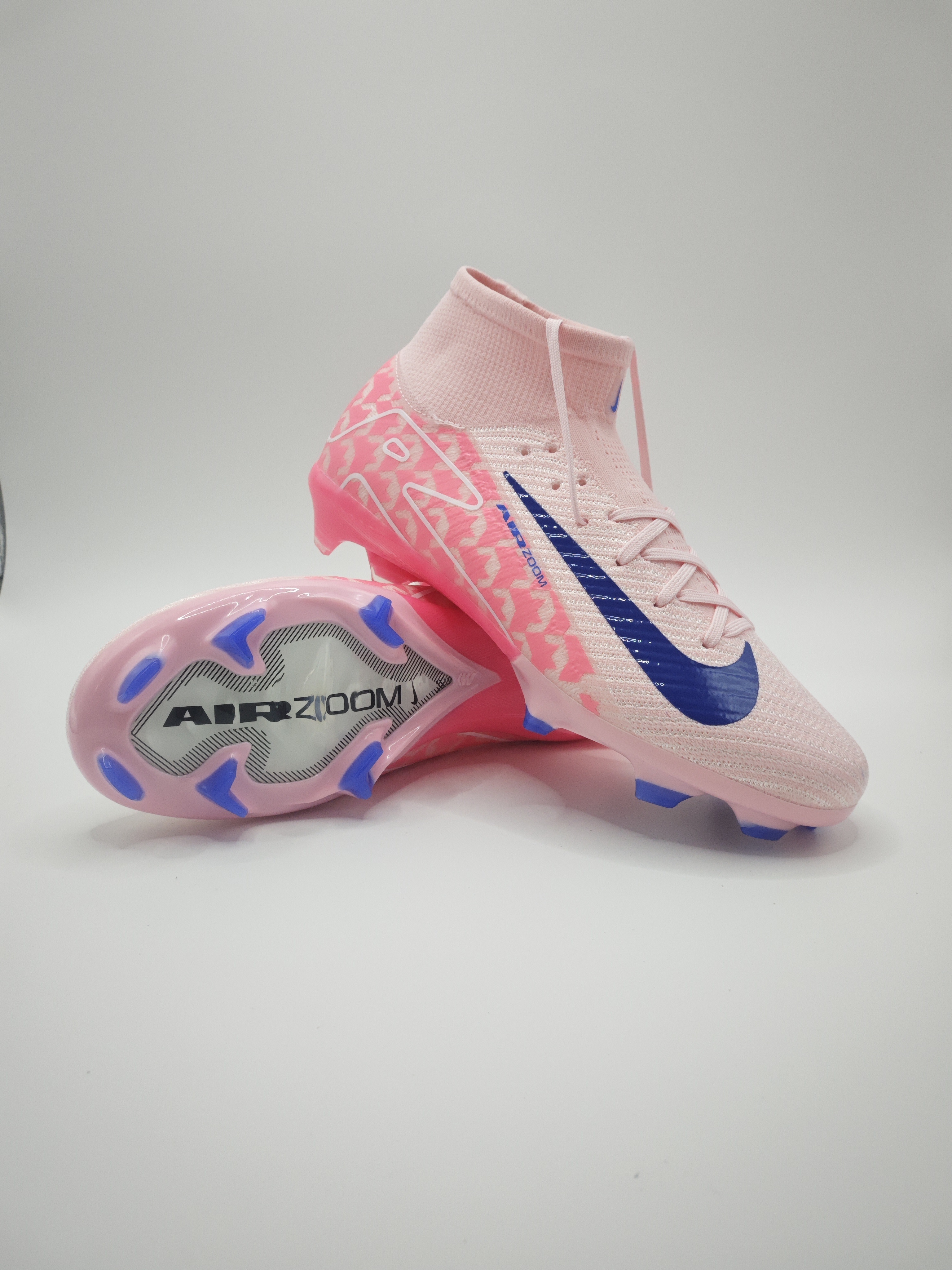 Nike Mercurial 16 FG Soccer Cleats with Built-in Bonded Pack: Full Air Cushion for All-Game Comfort, Waterproof Knit for Rainy Fields