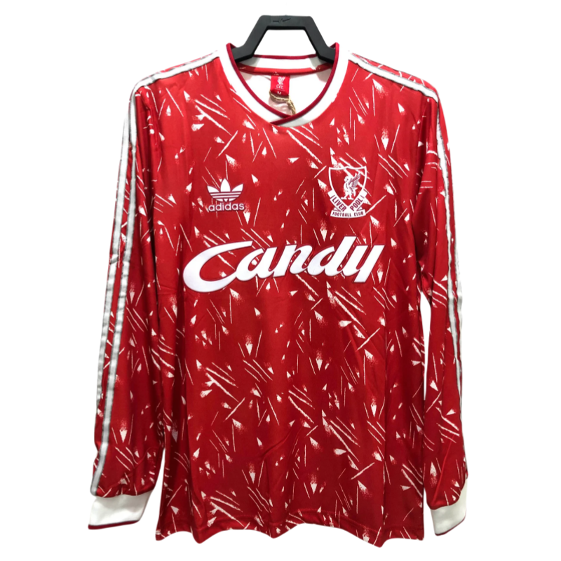 Liverpool Retro Long Sleeve Home Football Shirt 1989/1991