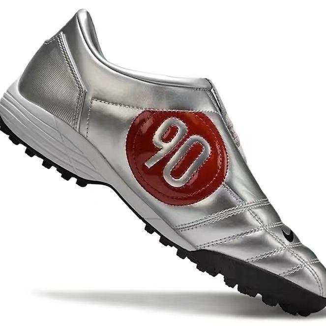Nike Total 90 III TF – Metallic Silver Red Retro Turf Football Boots