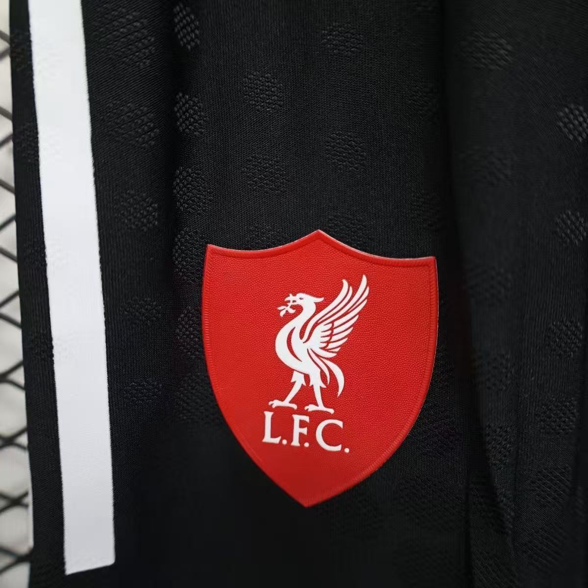 Liverpool FC 25/26 Home Training Shorts | Black Three Stripes Red Crest Adidas AEROREADY