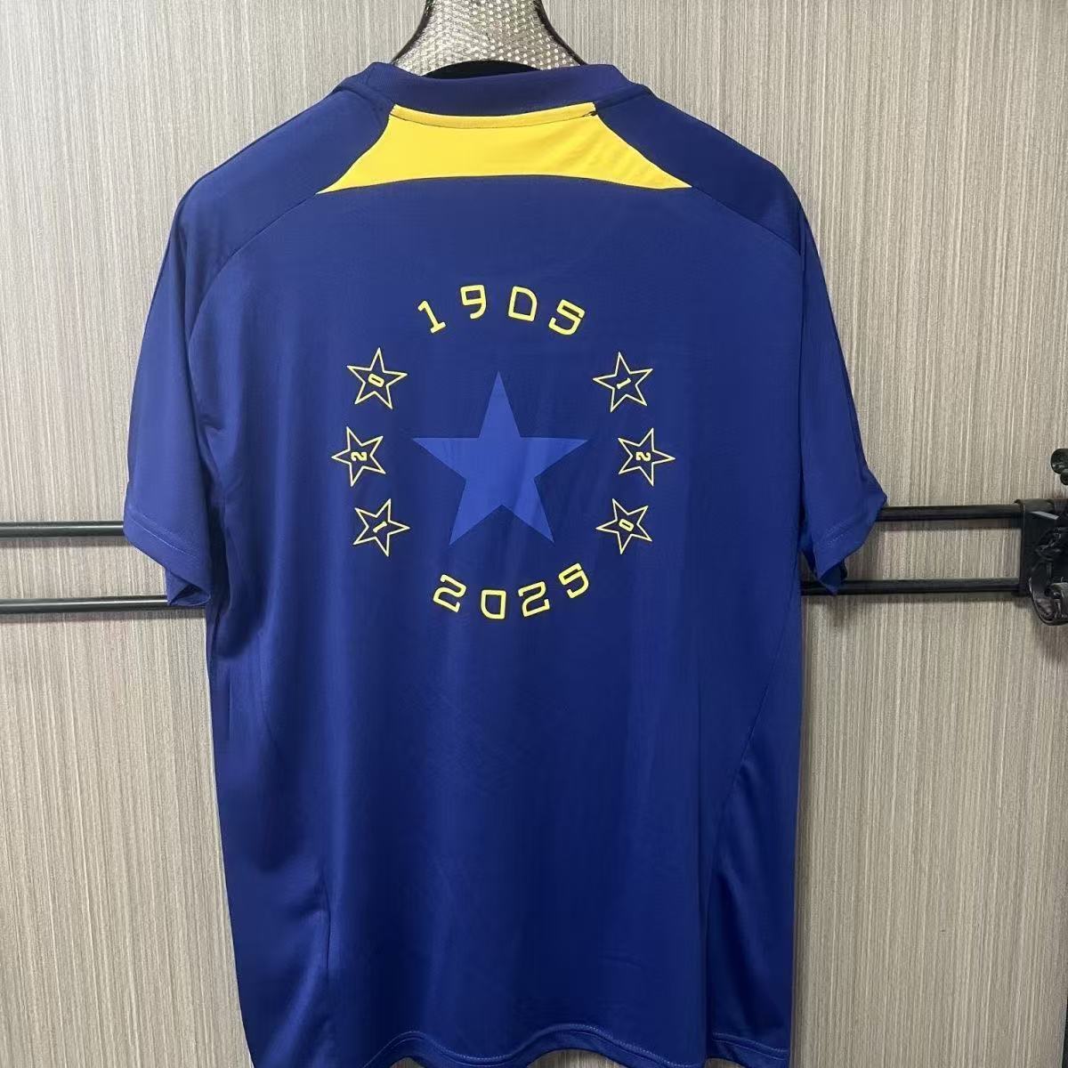 Boca Juniors 2025/26 Training Shirt Blue Yellow Fan Version CABJ Football Jersey