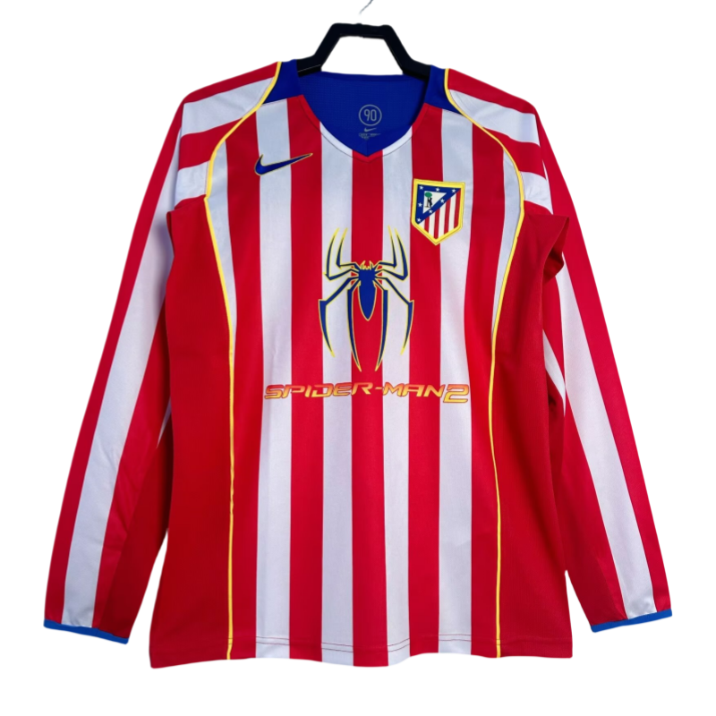 Nike Atletico Madrid Retro Home Soccer Jersey Long Sleeve 2004-05