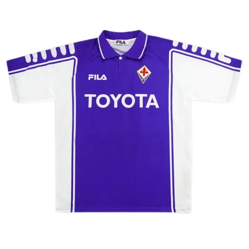 Fiorentina BATISTUTA #9 RUI COSTA #10    1999/00 Retro Jersey Home