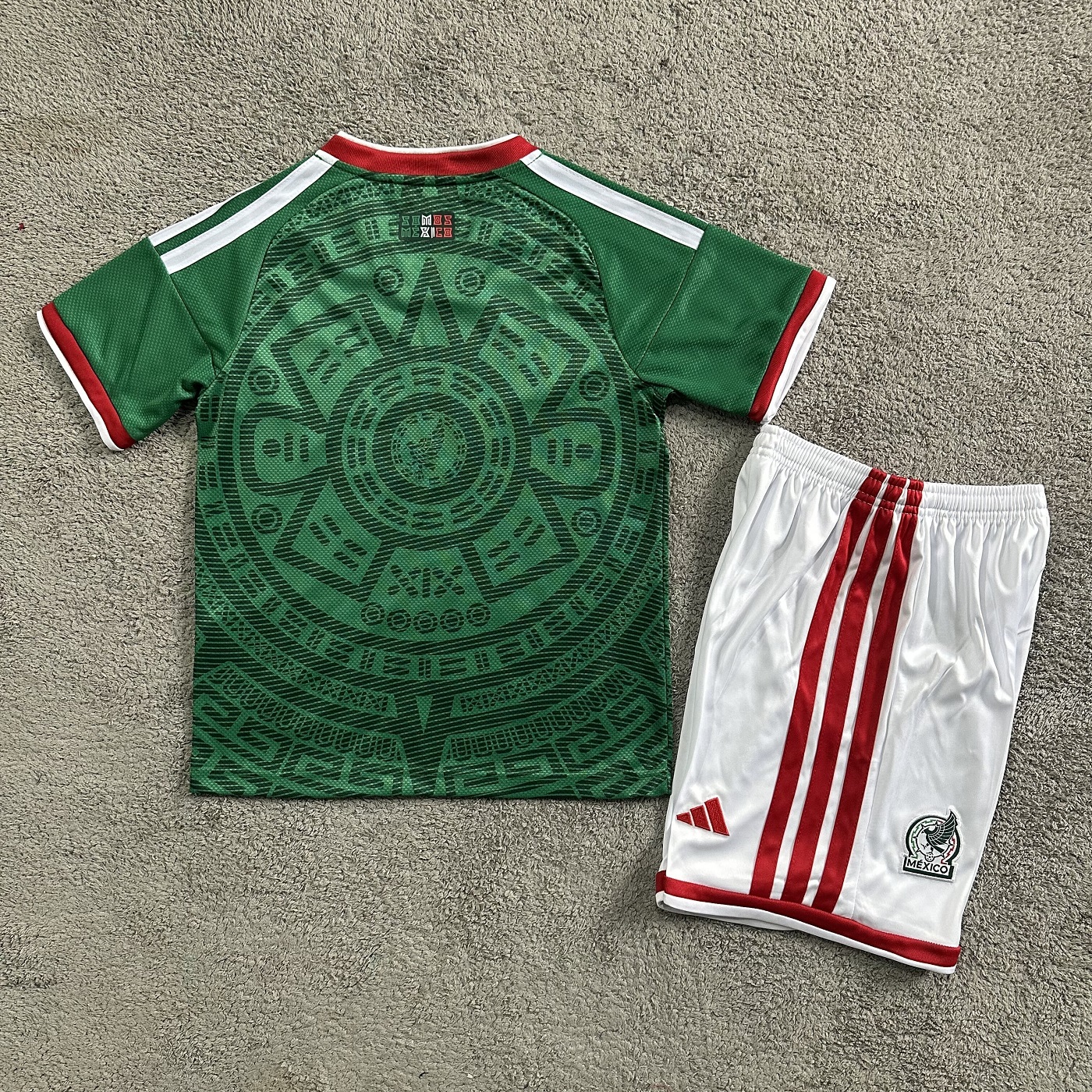 Mexico National Team 2026 World Cup Home Kit Fan Version – Aztec Sun Stone Design