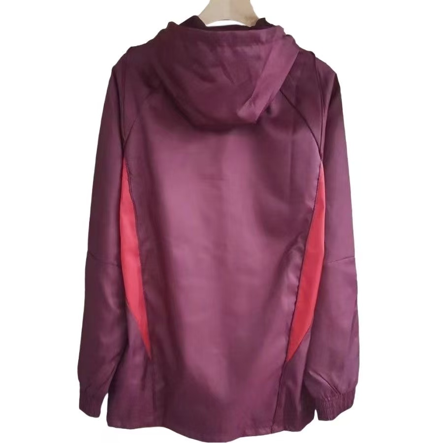 River Plate Burgundy Windbreaker Jacket | Adidas Training Hooded Coat