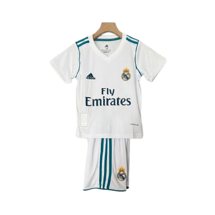 Real Madrid 17-18 Home Retro Kids Kit Soccer Jersey
