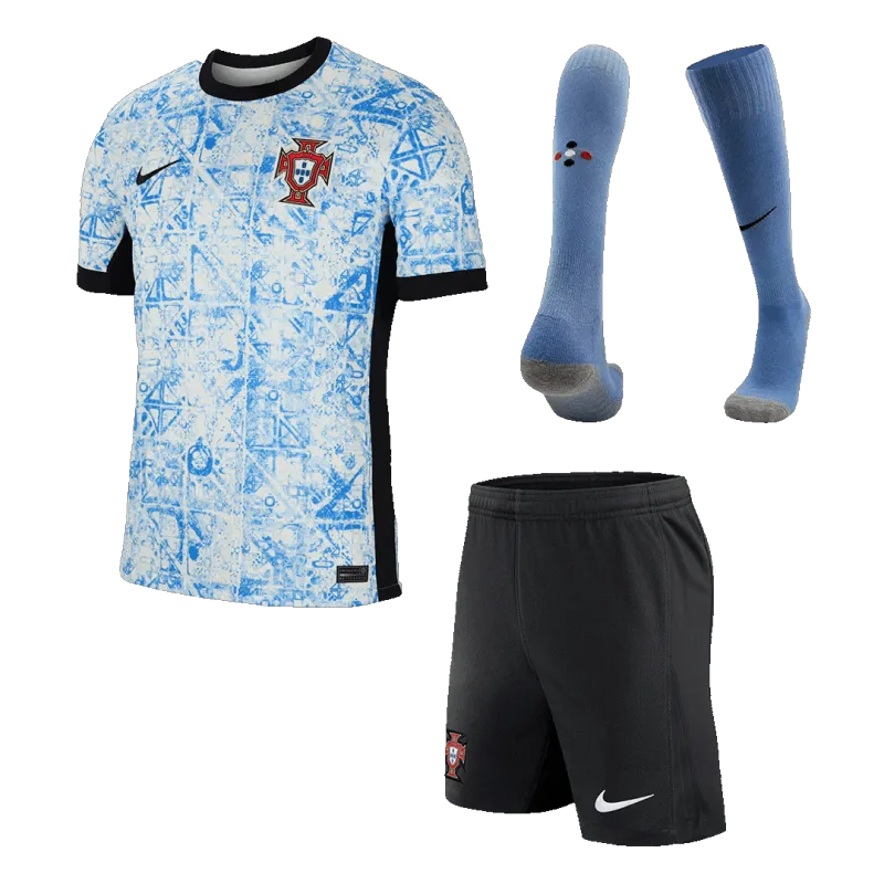 2024 Portugal Away Whole Kit(Jersey+Shorts+Socks) Euro
