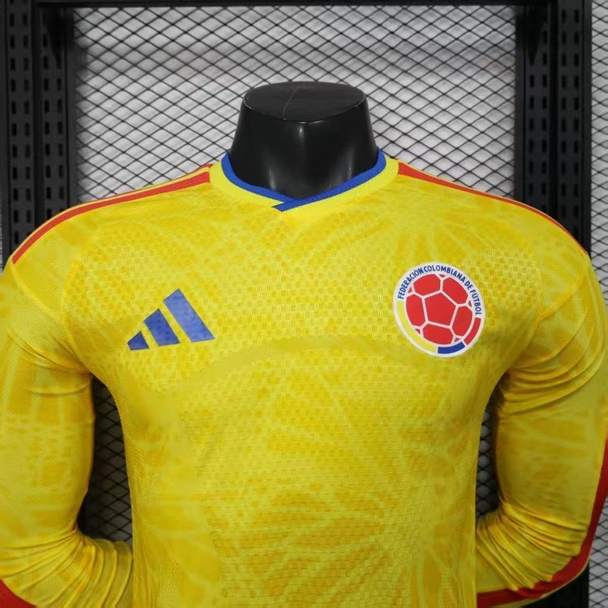Colombia 2026 World Cup Home Jersey Player Version – Long Sleeve Yellow Performance Kit