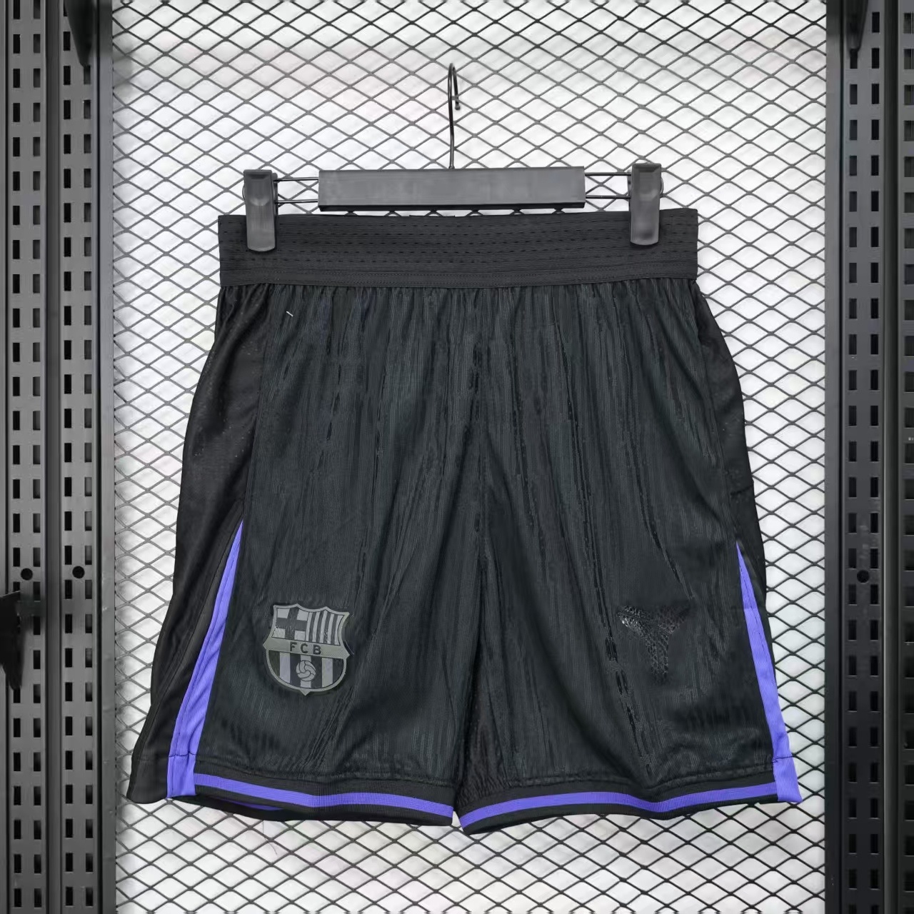 Barcelona x Kobe Mamba Black Shorts 2025/26 Player Version – Black & Purple Training Short