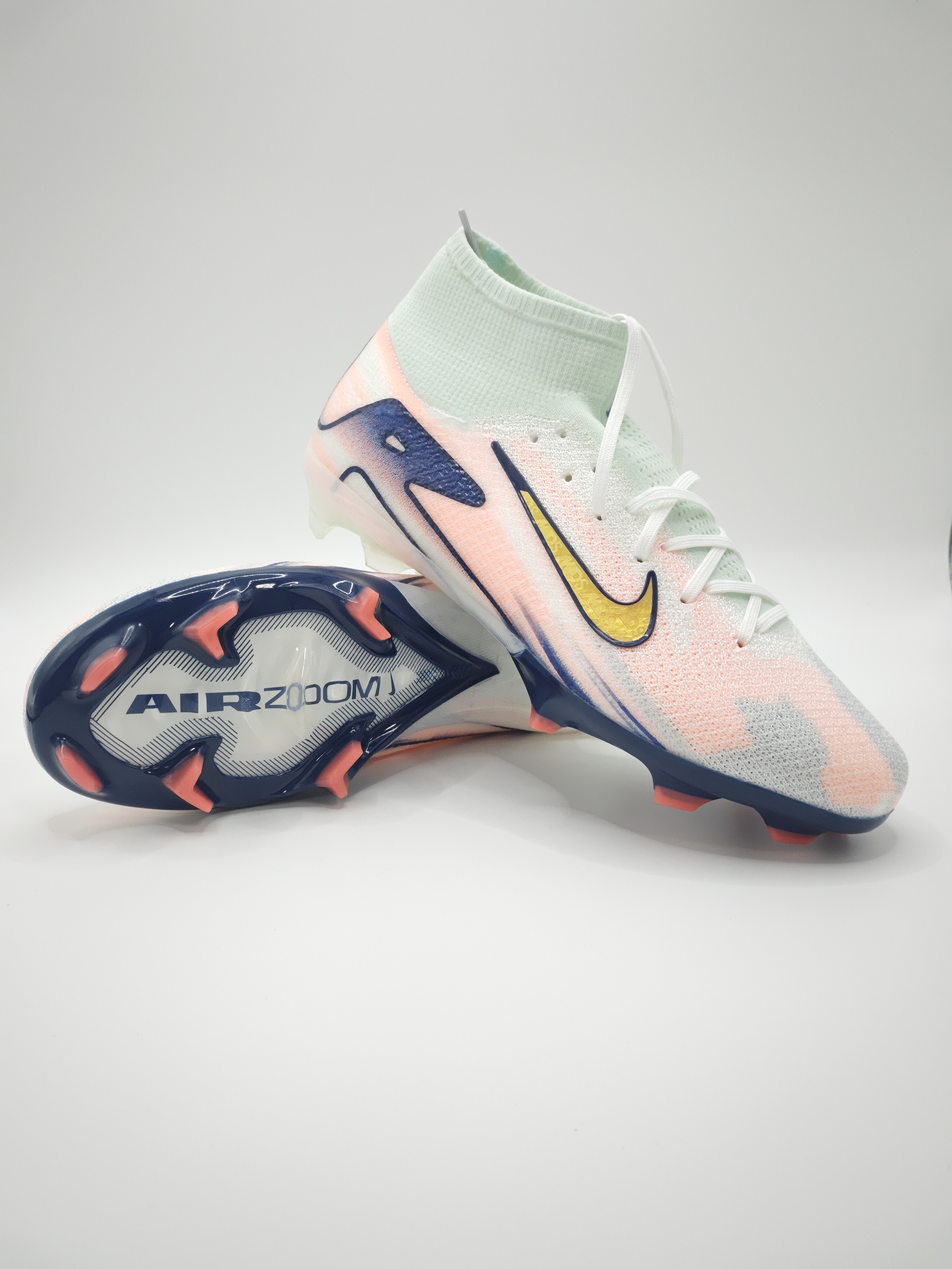 Nike Mercurial 16 FG Soccer Cleats with Built-in Bonded Pack: Full Air Cushion for All-Match Comfort, Waterproof Knit for Wet Pitches