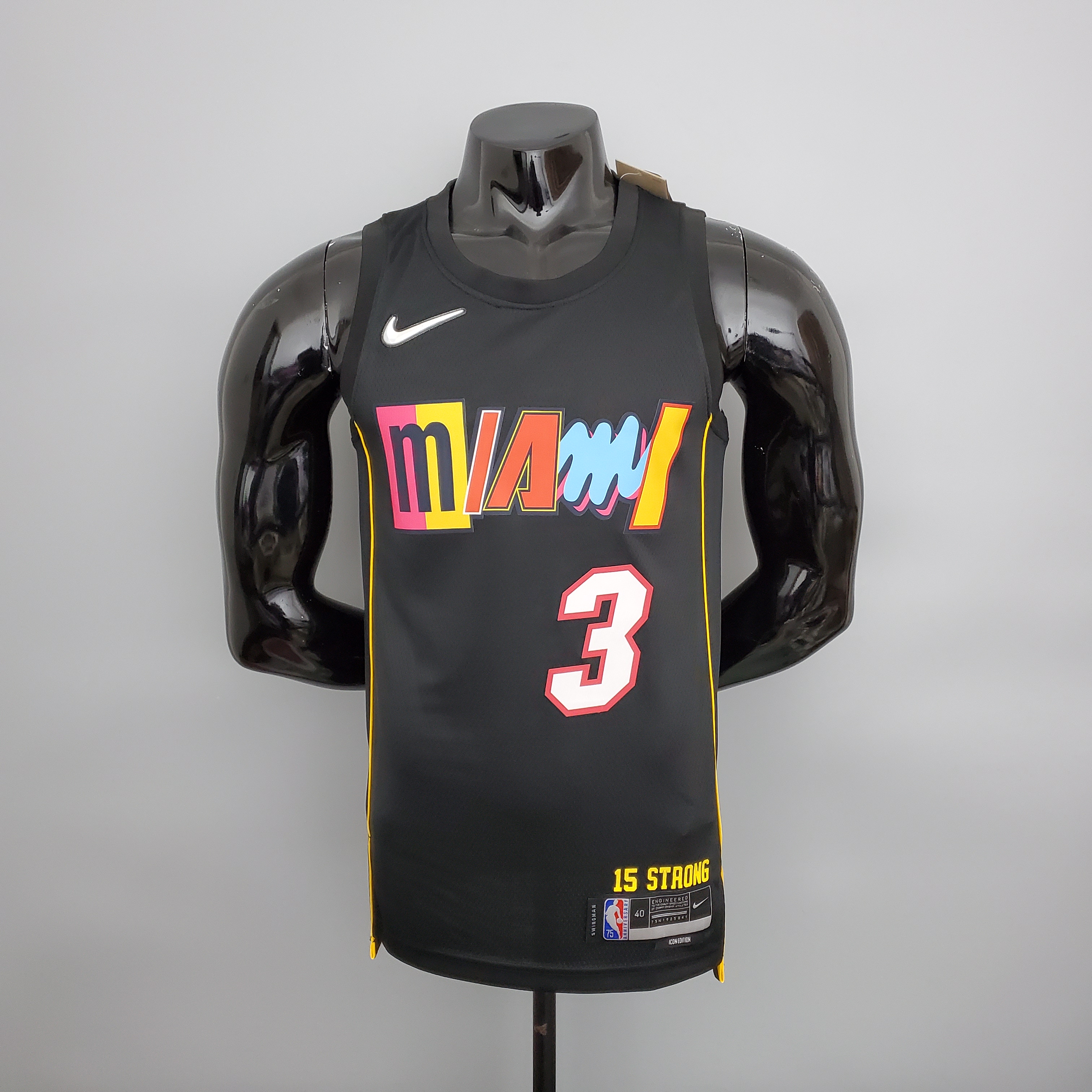 Dwyane Wade Miami Heat 2022 City Edition Swingman Jersey Black