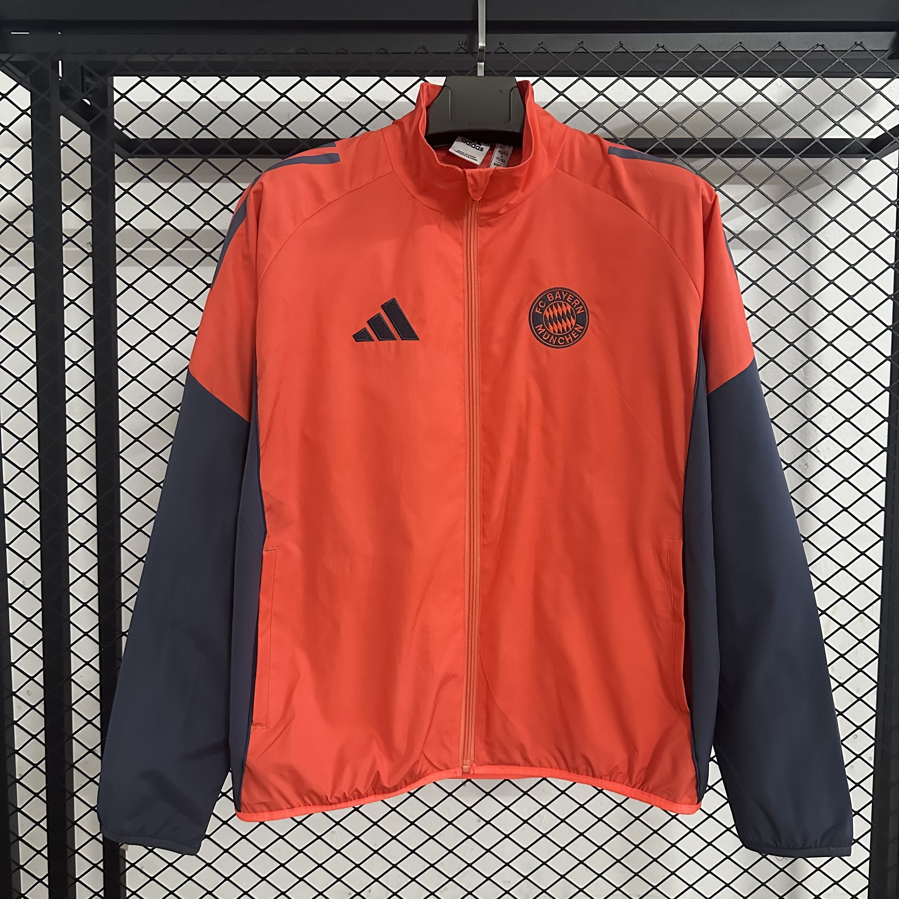 25-26 Bayern Orange Training Waterproof Windbreaker