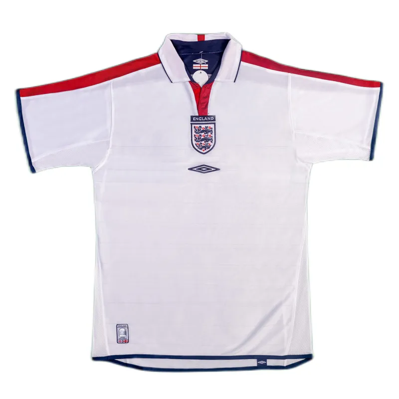 2004 England Retro Jersey Home Replica Euro Cup
