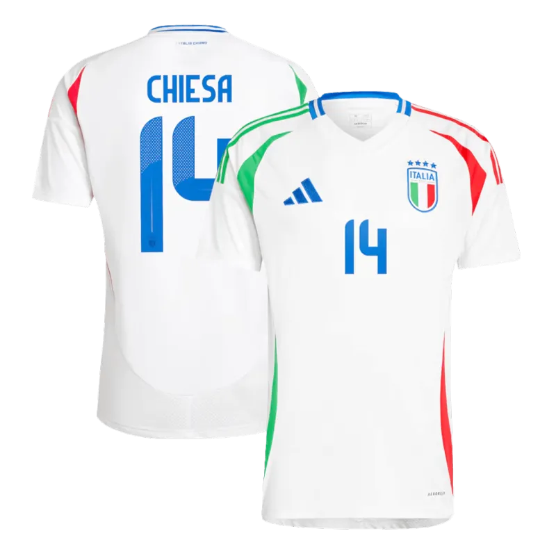 Italy Away Jersey BARELLA #18 CHIESA #14 DIMARCO #3 EURO 2024