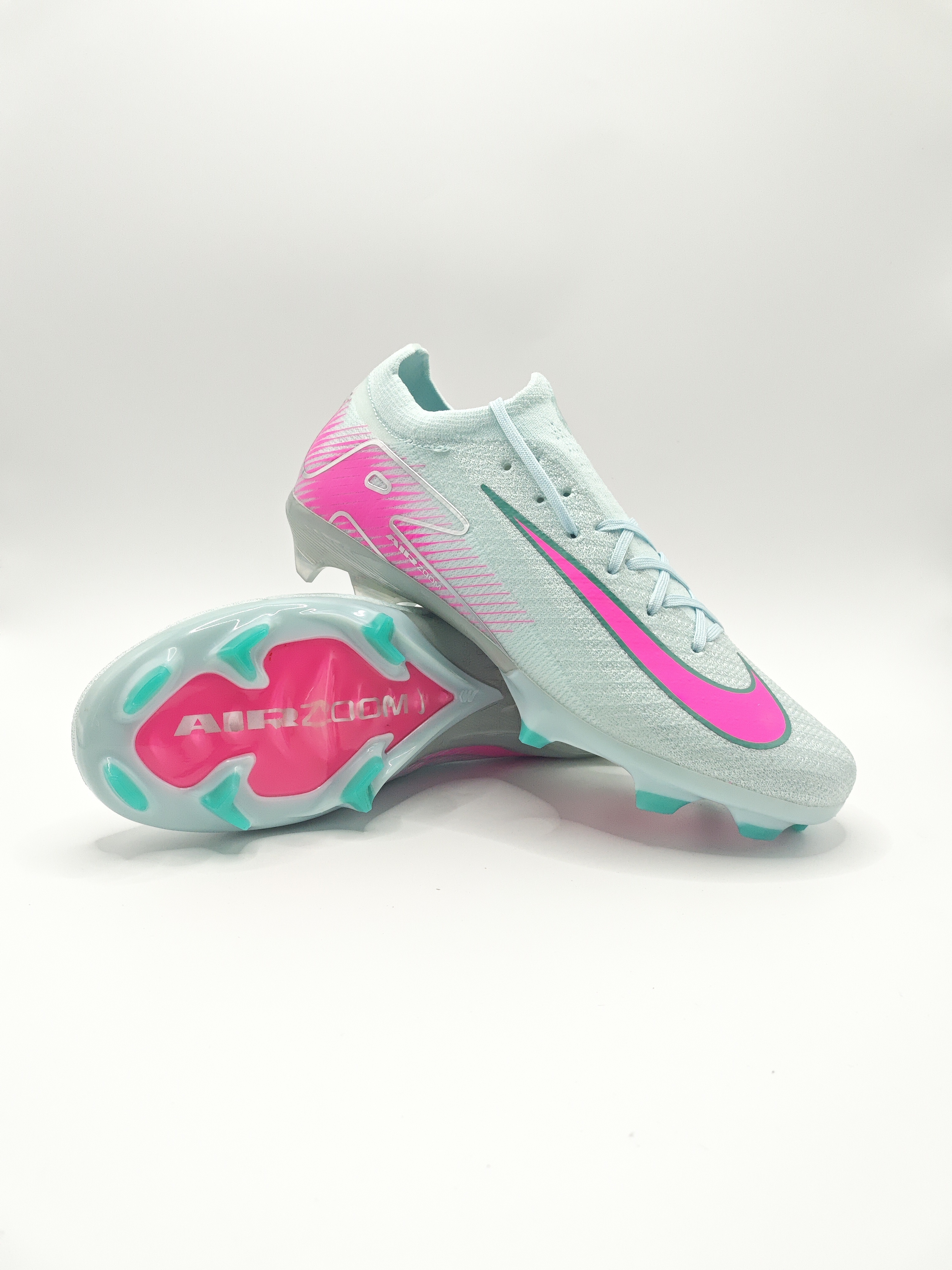 Nike Mercurial 16 FG Soccer Cleats with Built-in Bonded Pack: Full Air Cushion for All-Game Comfort, Waterproof Knit for Rainy Fields