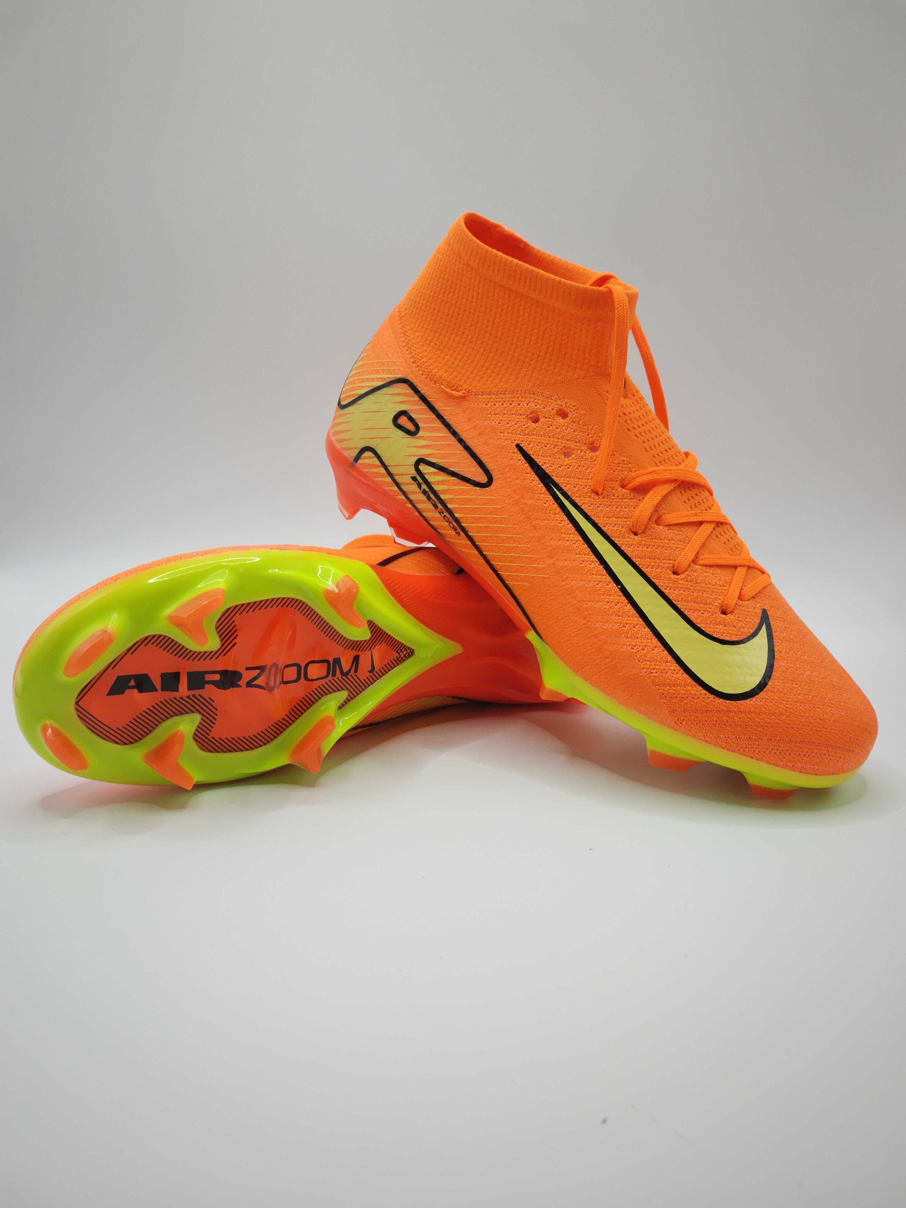 Nike Mercurial 16 FG Soccer Cleats with Built-in Bonded Pack: Full Air Cushion for All-Match Comfort, Waterproof Knit for Wet Pitches